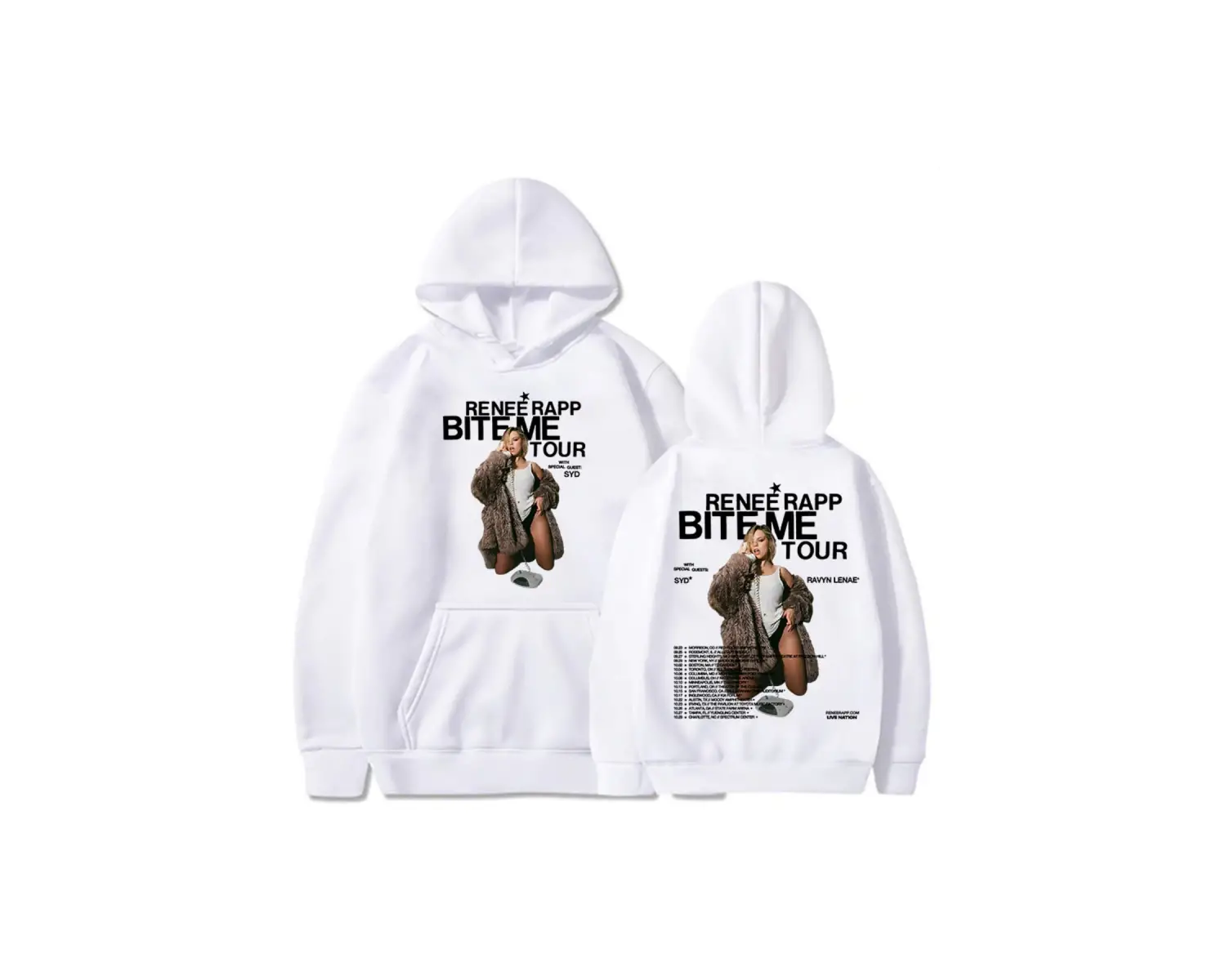 Beyaz Bite Me Tour kıcı Reneé Rapp Grafik Hip Hop Po