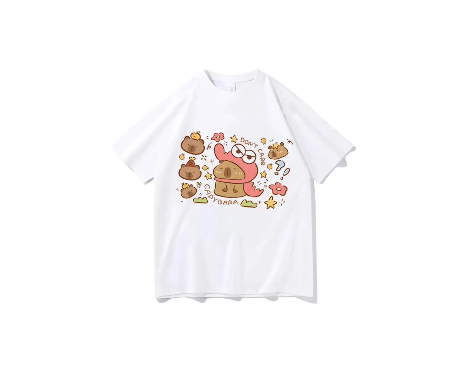 Beyaz Capybara En Tees Punk Klasik Pop Kültürü Hip Hop Grafik Estetik Vintage Y2k Este