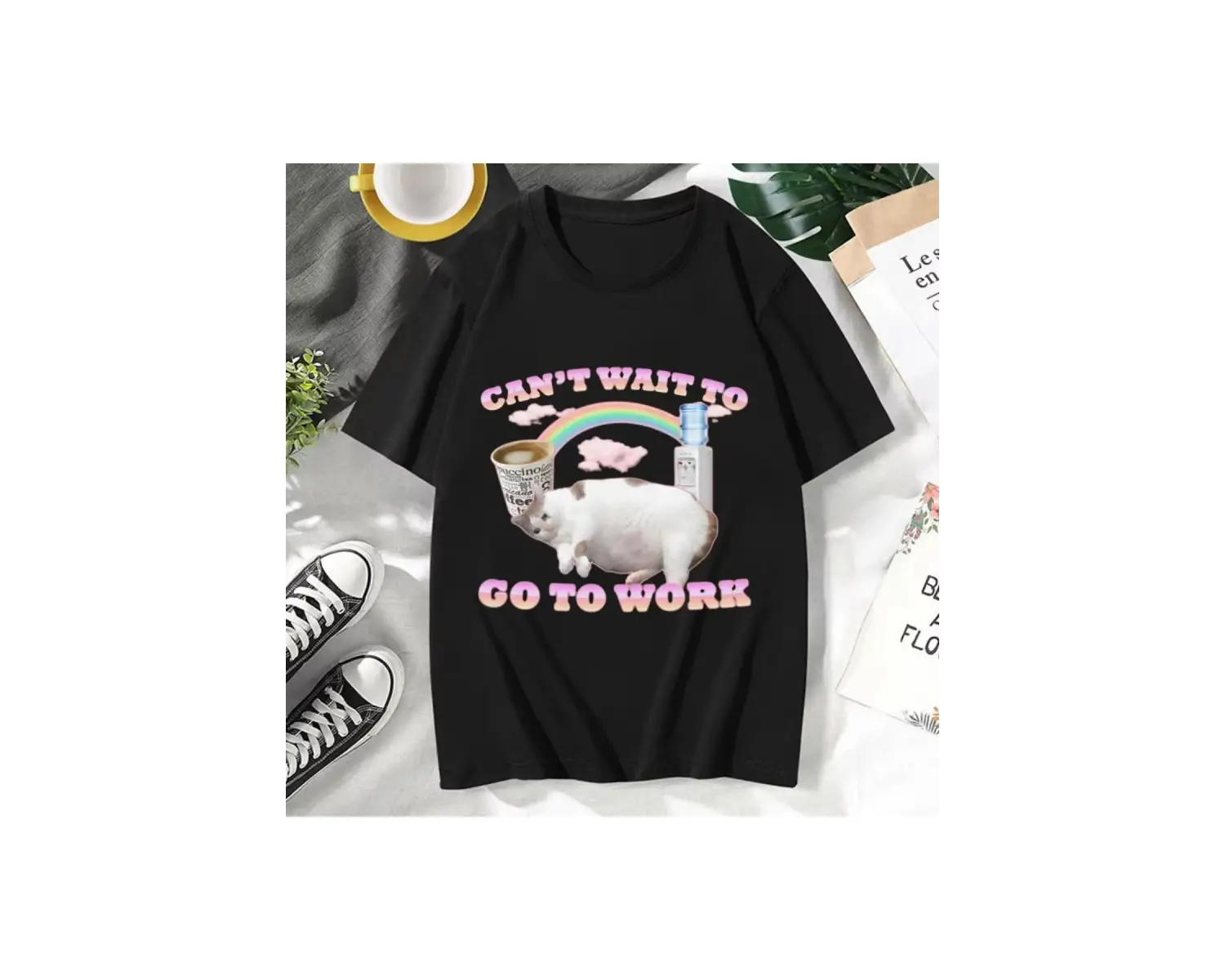 Beyaz Çilek Tarlaları Ebedi Baskı Nefes Hip-Hop Gevşek Sokak Stili Tüm Maç Giyi