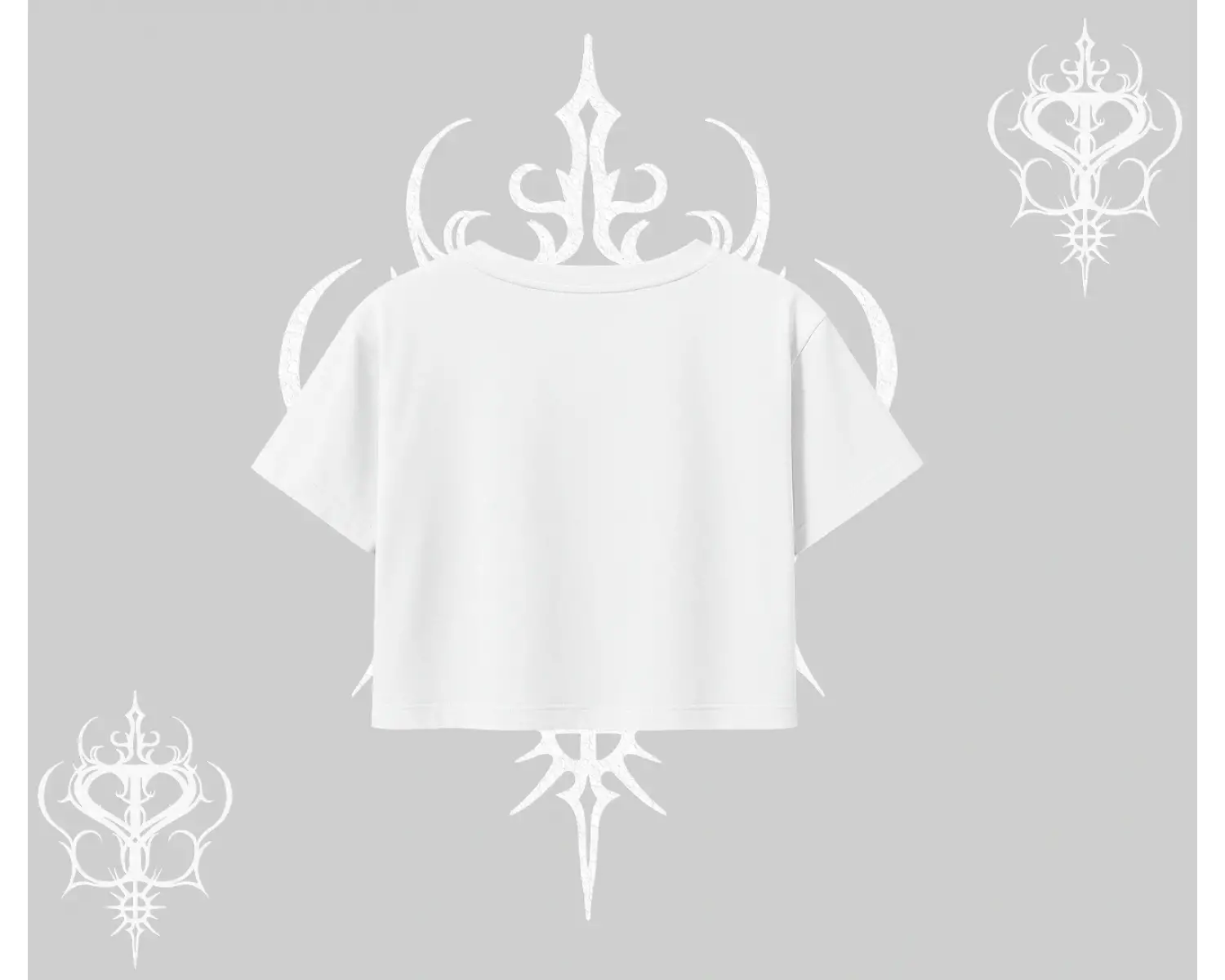 Beyaz Crop Tişört Spider Undercover