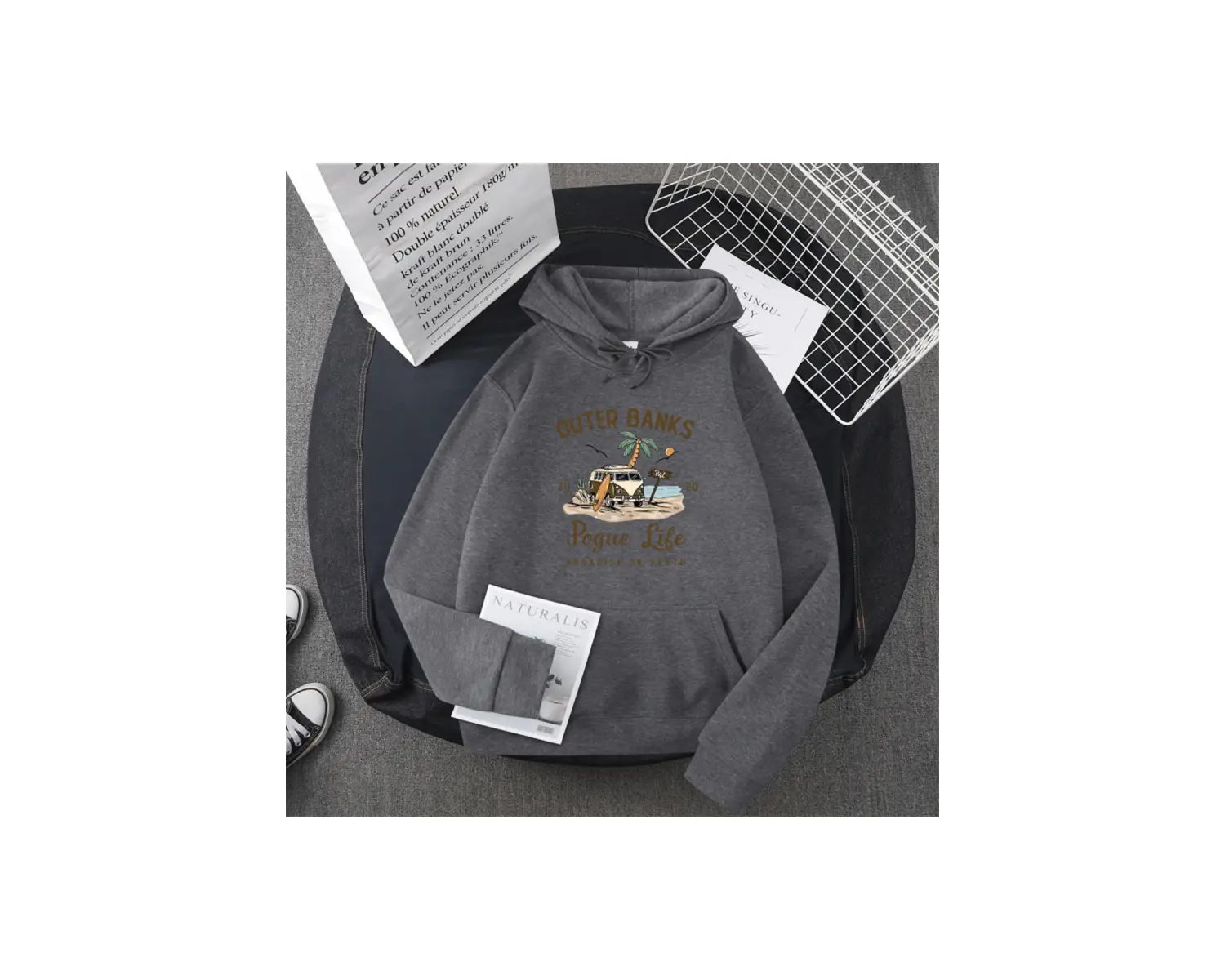 Beyaz Dış bankalar Pogue hayat grafik Hoody