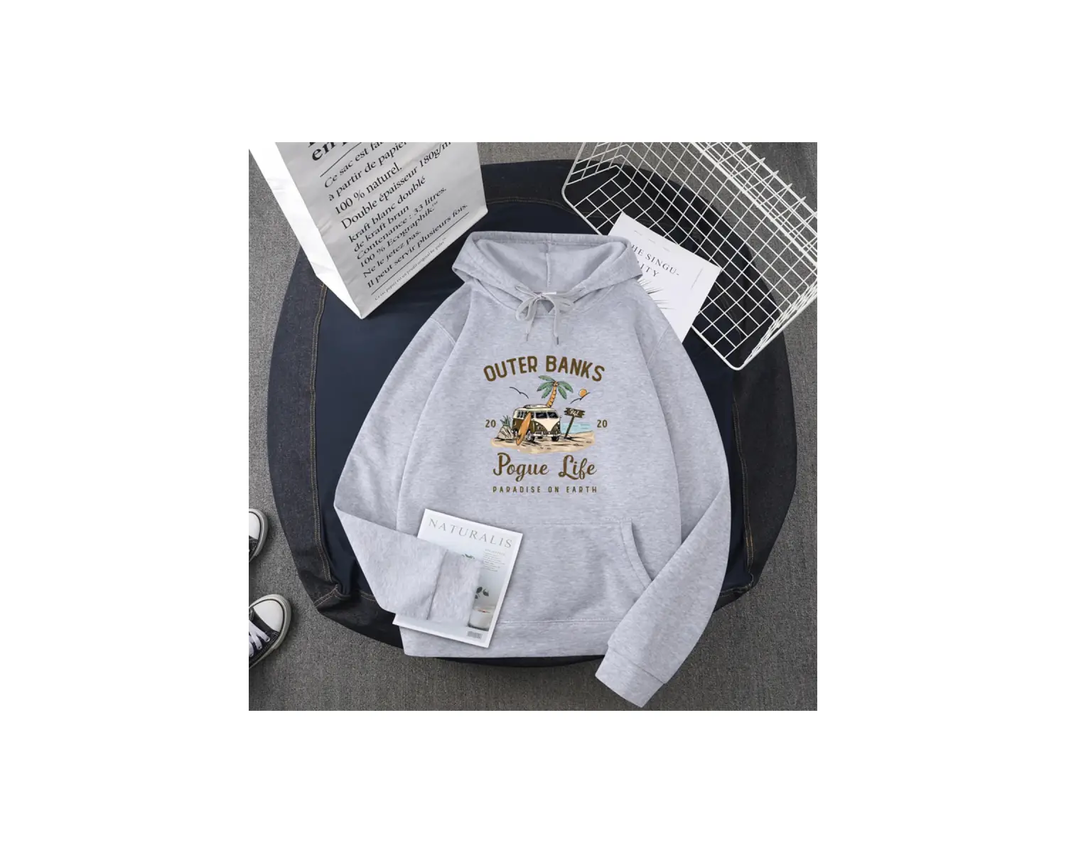 Beyaz Dış bankalar Pogue hayat grafik Hoody