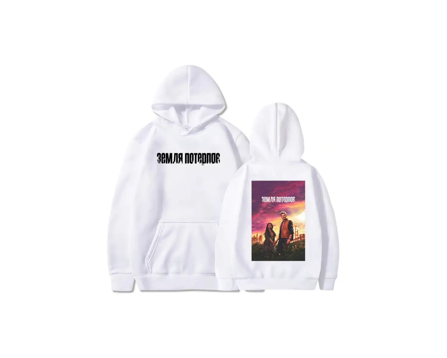 Beyaz Earth Abides TV Series Printing Hoodies Long Sleeve Winter