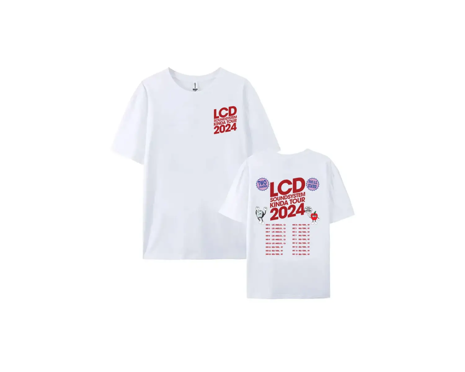 Beyaz Electronic Rock Band LCD Soundsystem Short Sleeve Summer