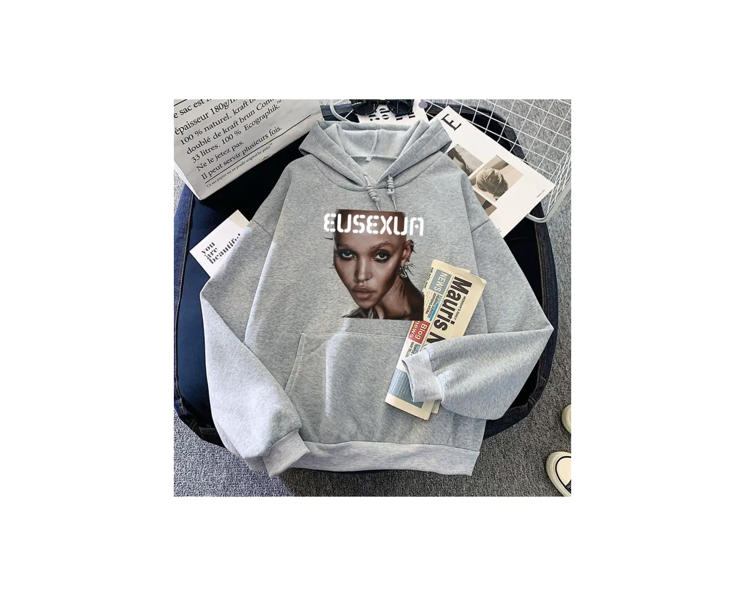 Beyaz FKA dallar EUSEXUA Hoodies caderas Con Capucha sıcak moda