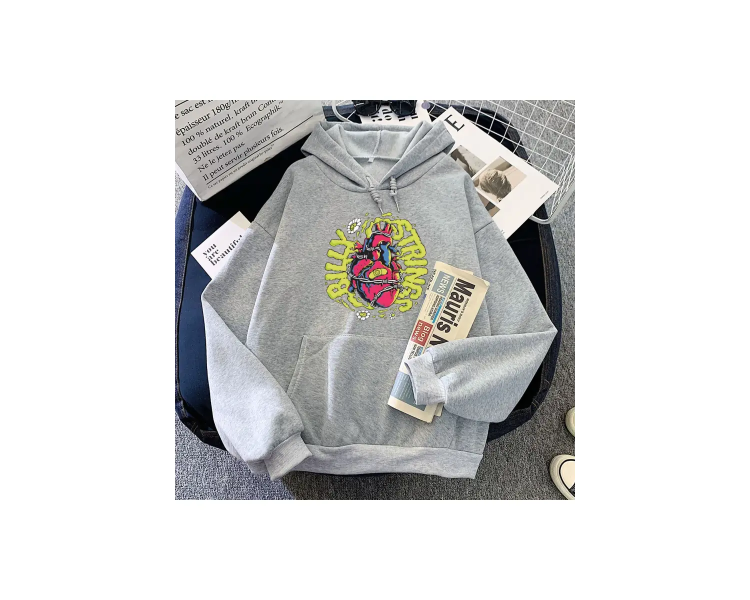 Beyaz Funny Graphic Clothes Singer Billy Strings Fall Tour Hoodies Hooded Warm Long Sleeve Swe