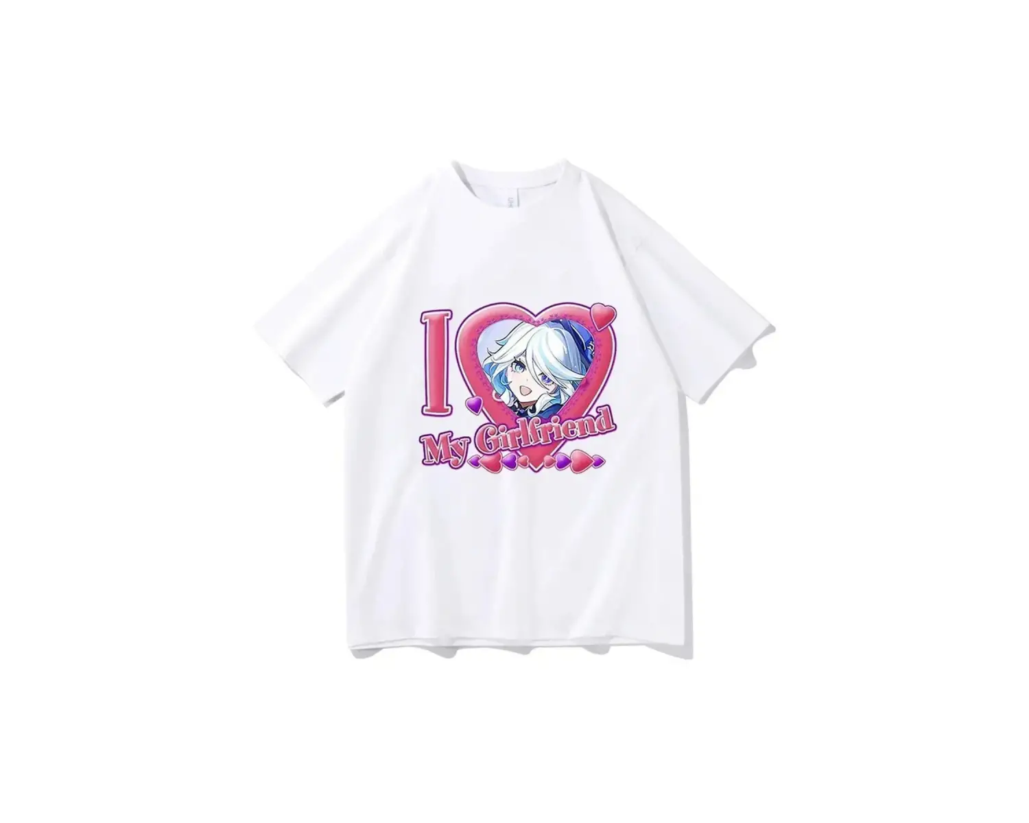 Beyaz Genshin Etki Furina Baskı Harajuku, Yeni Yaz