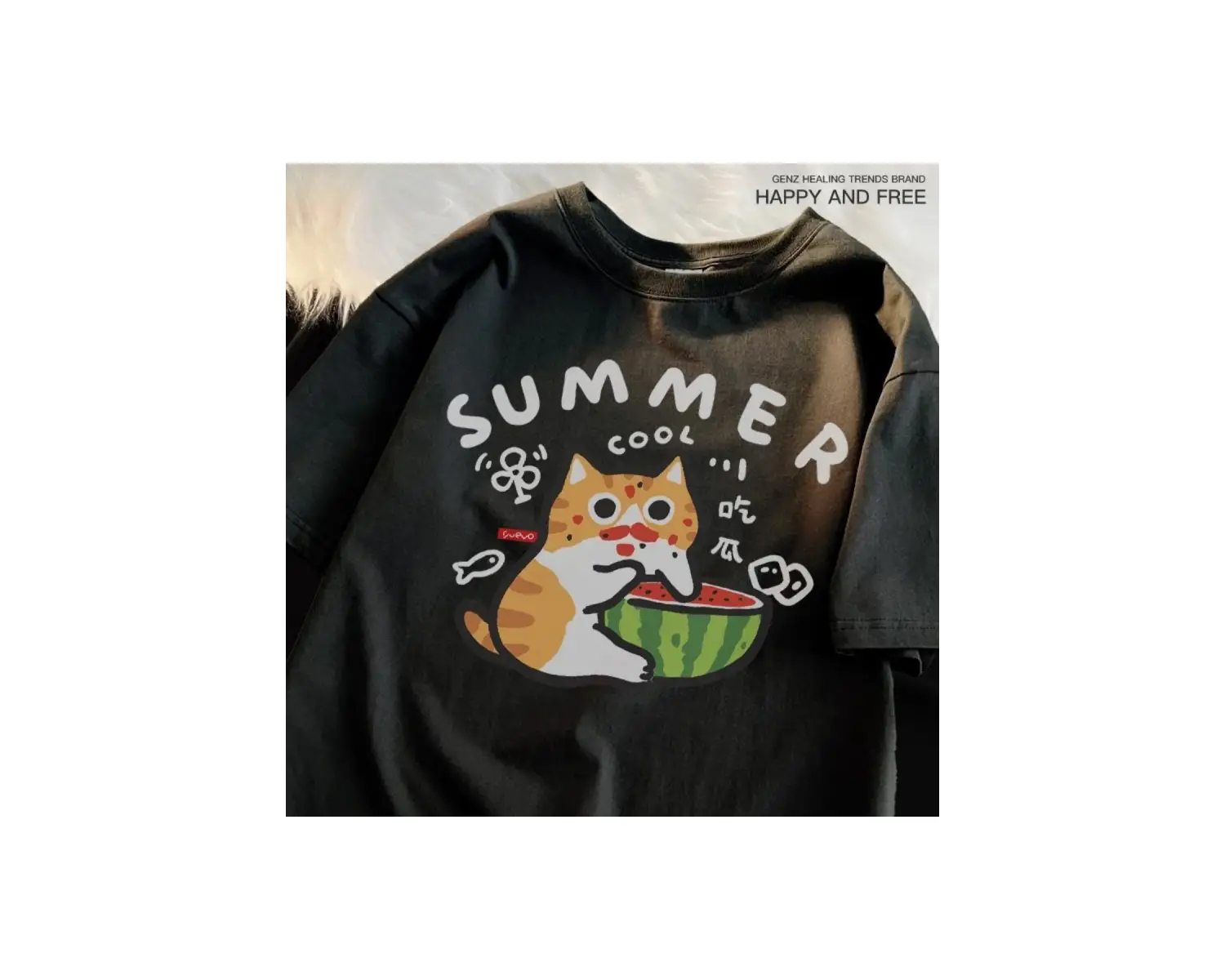 Beyaz Gevşek Sokak Vintage Grafik yazlık Grafik