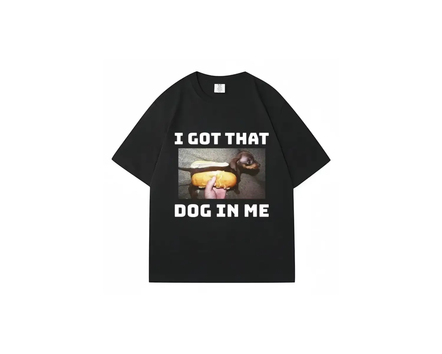 Beyaz Gündelik Benimdeki Köpek Aldım Meme Komik Köpek Mizah Grafik Vinta