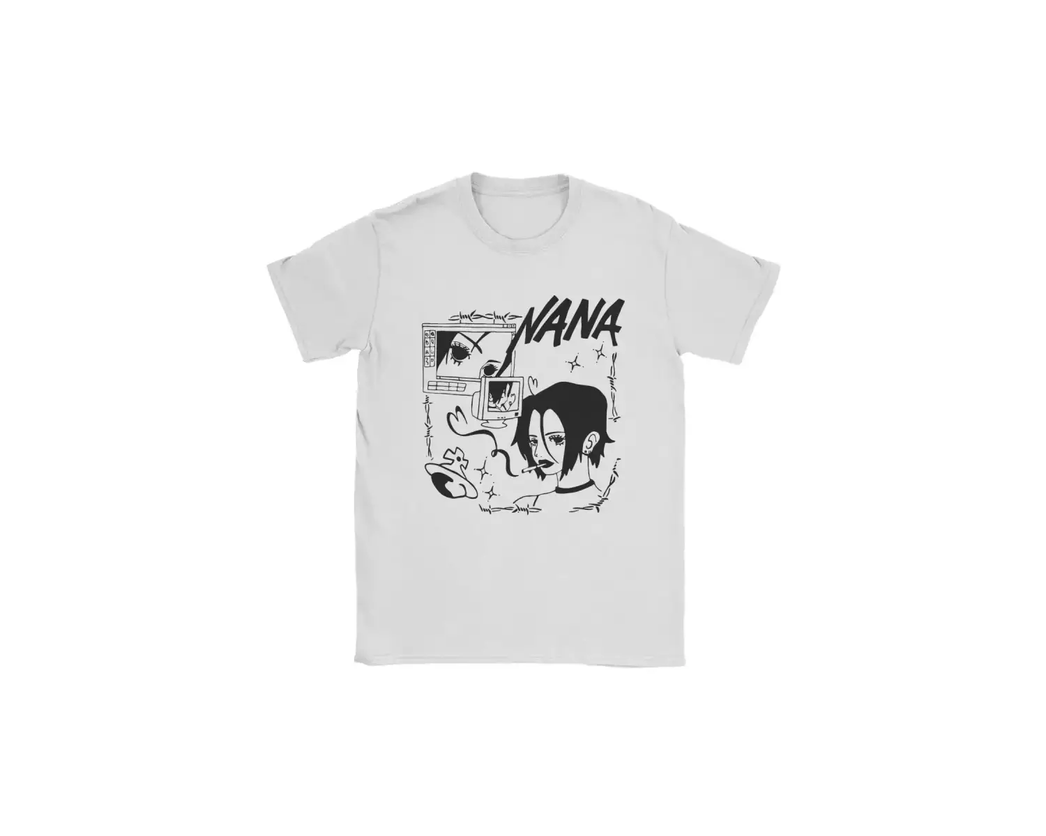 Beyaz Harajuku Sokak Japon Kaya Punk