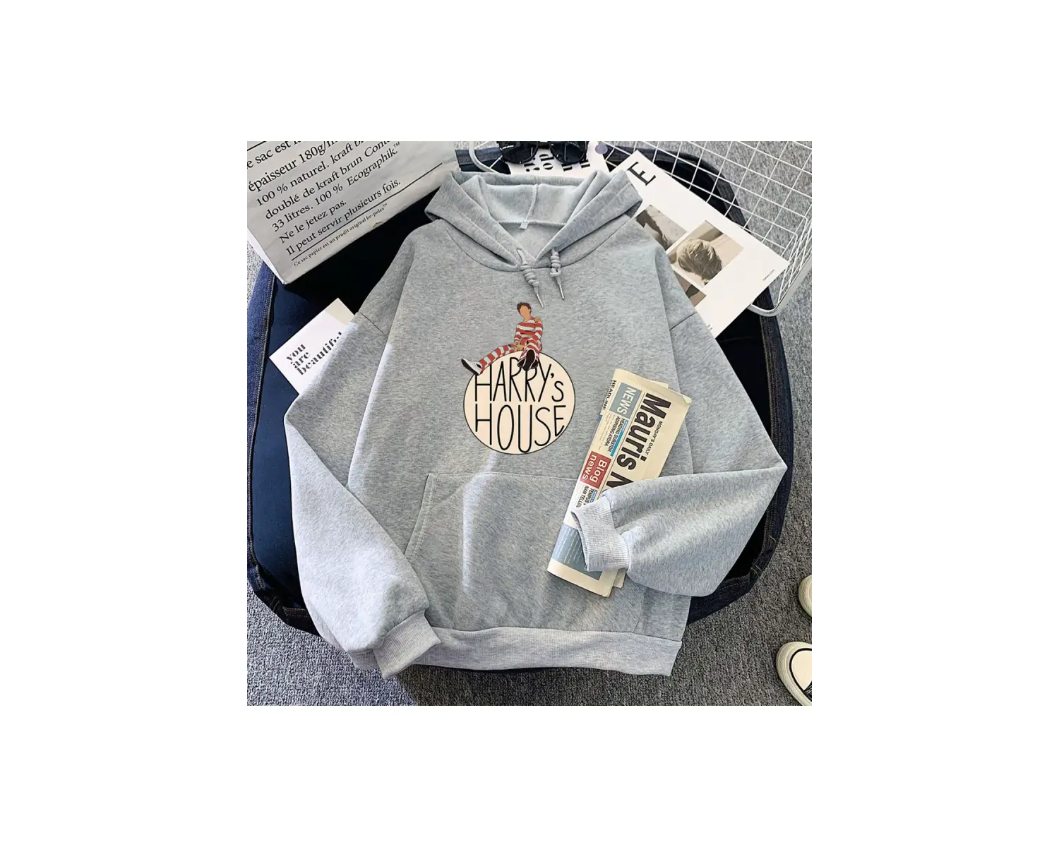 Beyaz Harrys Evi Hoodies Yeni Harajuku Kore Tarzı Unisex Özellar