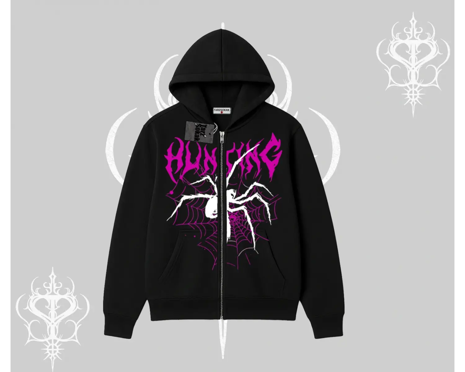 Beyaz Hırka Sweatshirt Autumn Spider