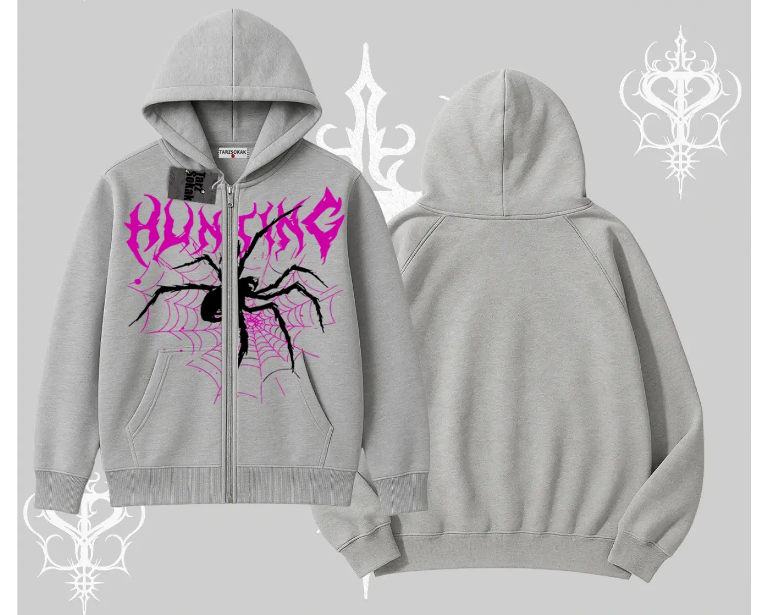 Beyaz Hırka Sweatshirt Autumn Spider