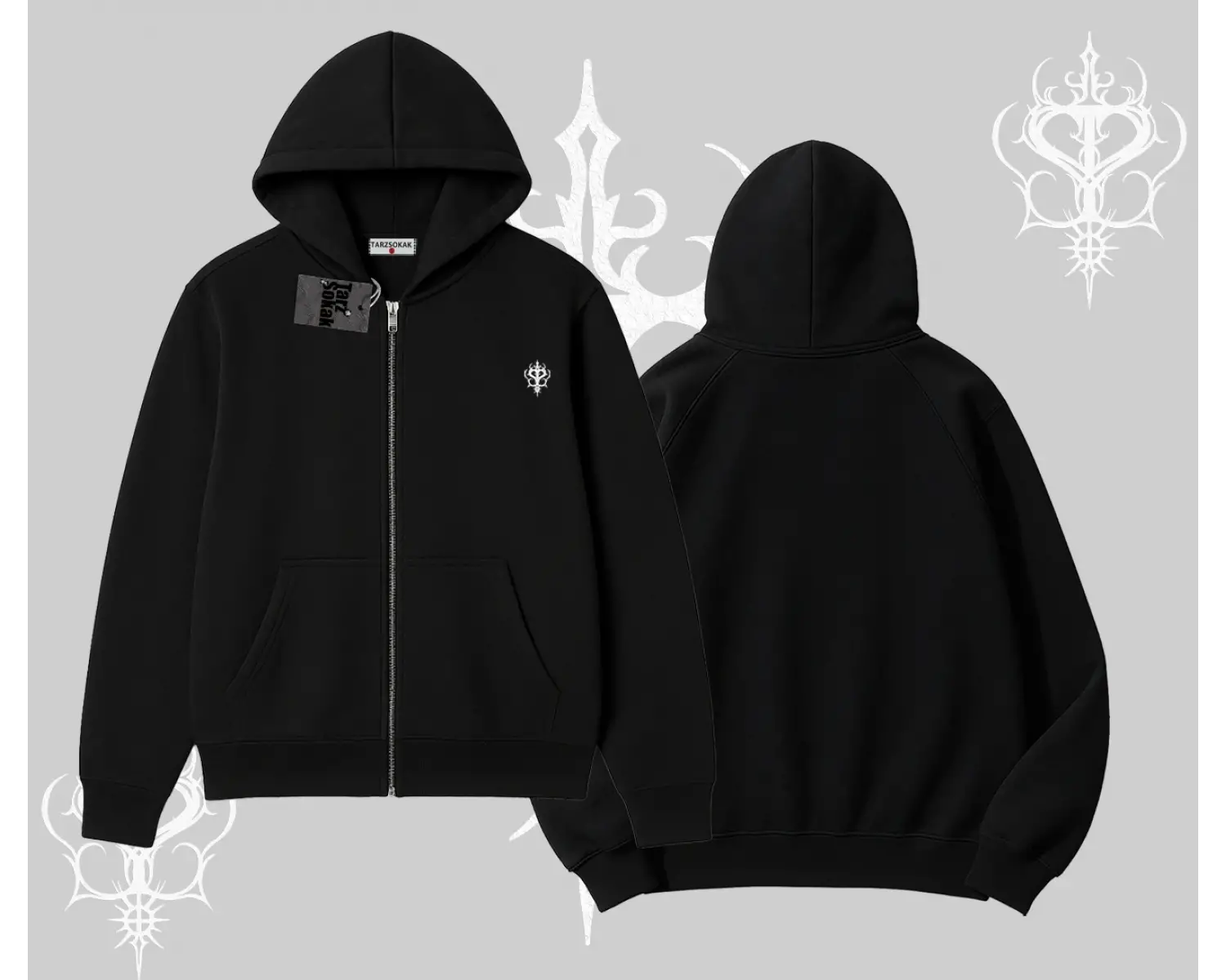 Beyaz Hırka Sweatshirt Özel logolu