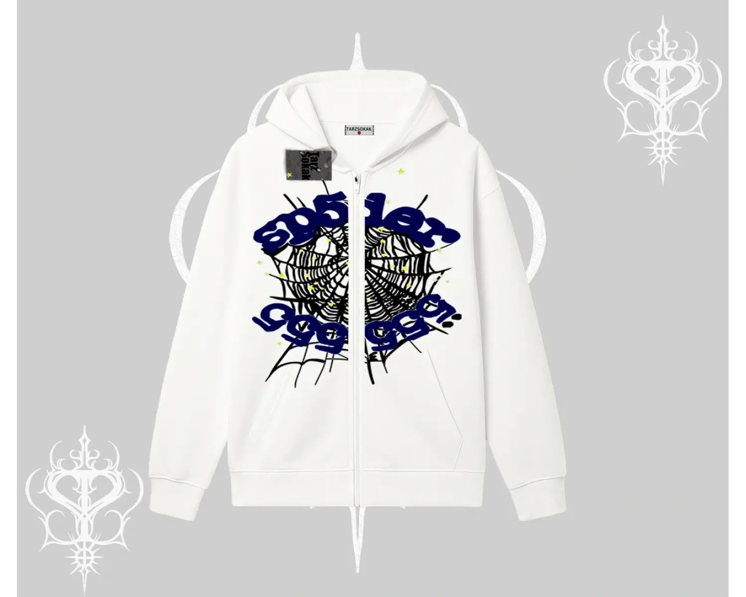 Beyaz Hırka Sweatshirt Sp55der
