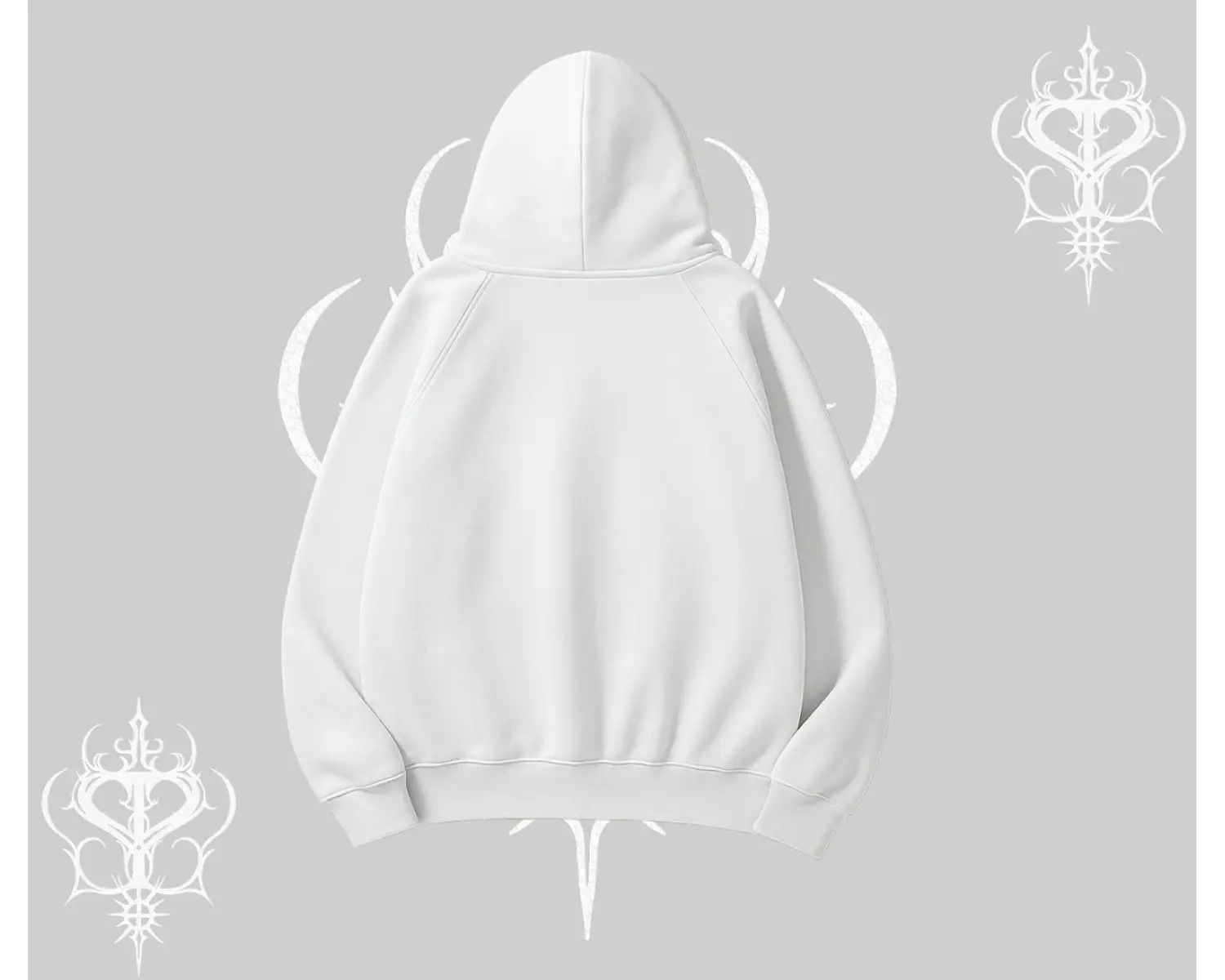 Beyaz Hırka Sweatshirt Vampir Dış