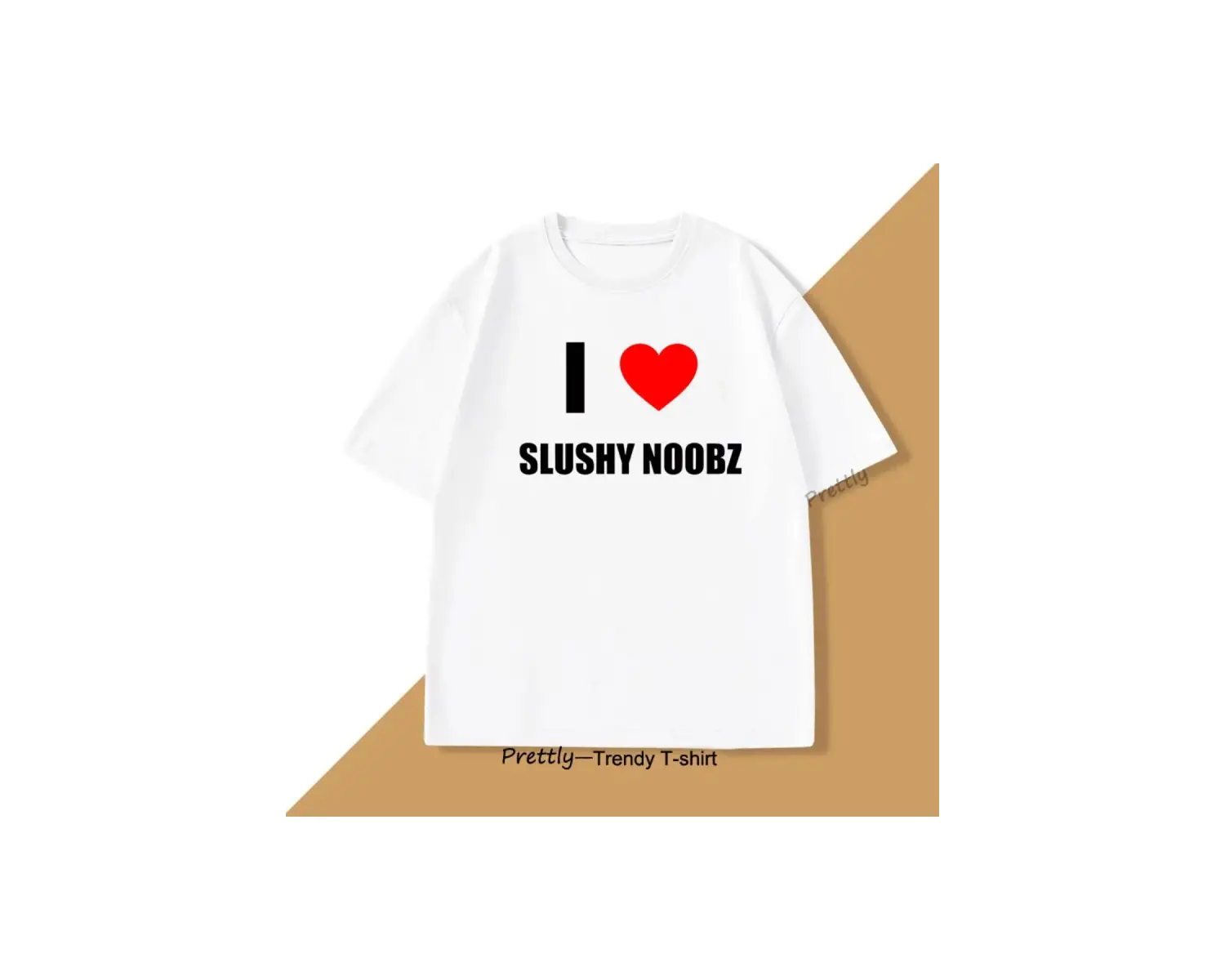 Beyaz I Heart Slushy Noobz Fan Merch Tshirt Ağır Tee Harajuku Nefes Komik To