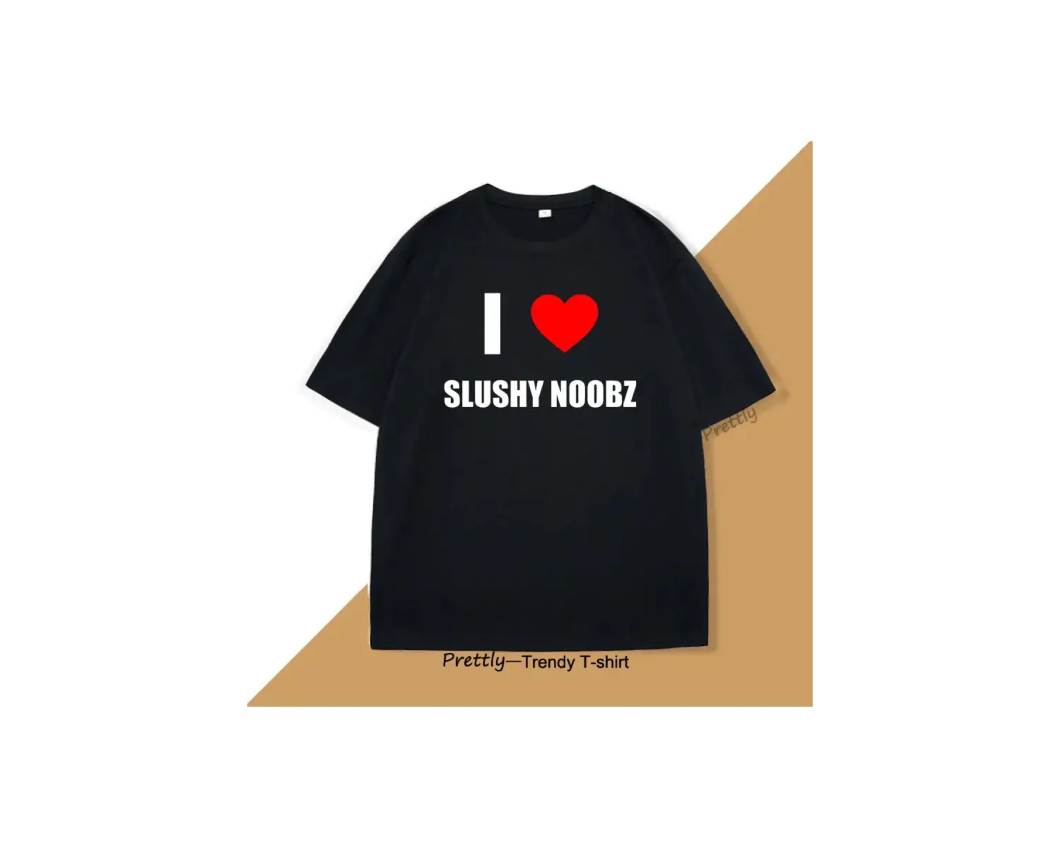 Beyaz I Heart Slushy Noobz Fan Merch Tshirt Ağır Tee Harajuku Nefes Komik To