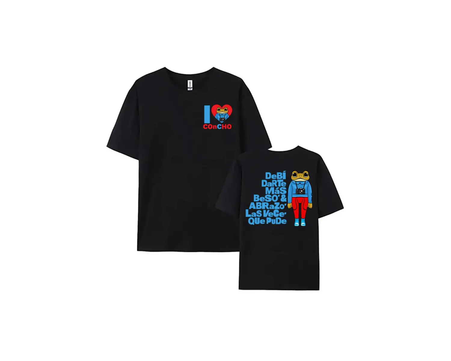 Beyaz I Love Concho DTMF baskılı Bad Bunny Debí Tirar