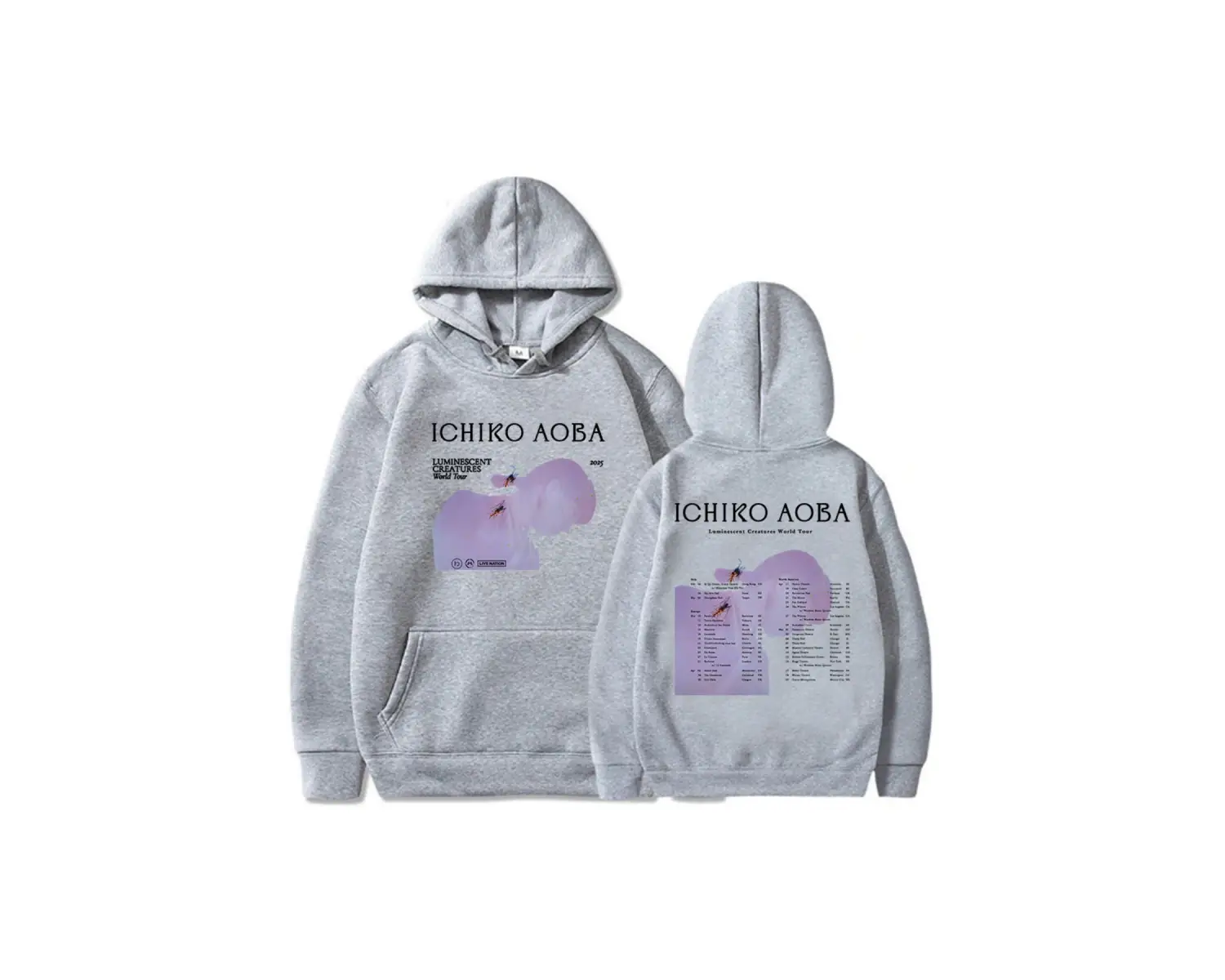 Beyaz Ichiko Aoba Lüminesans Yaratıklar Dünya Turu Japon kıcı Grafik Uzun K