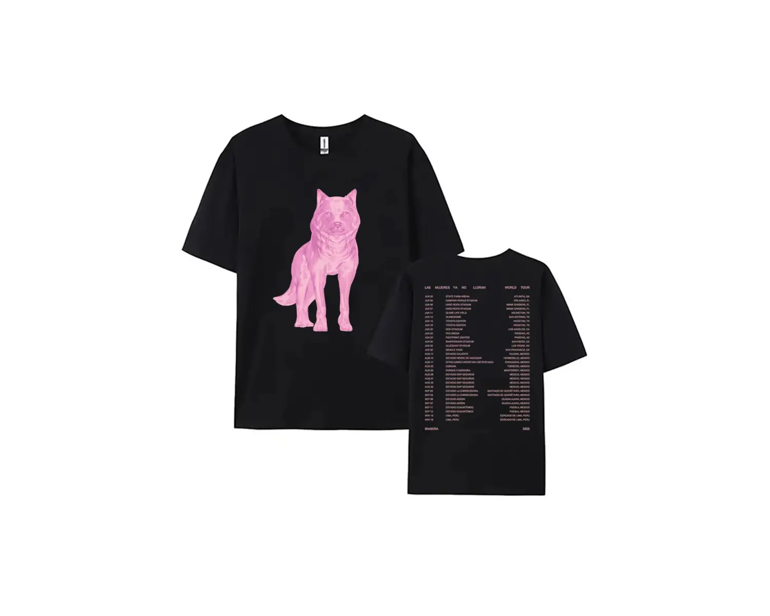 Beyaz Isabel Tee Las Mujeres Ya No Lloran Dünya Turu leri Shakira Şarkıcı baskılı