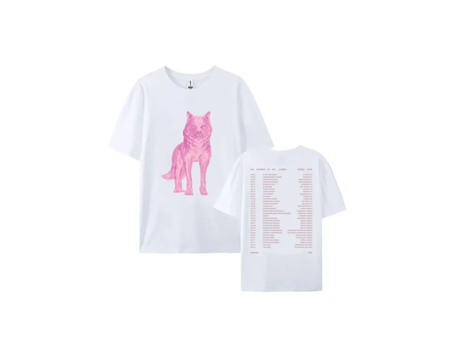 Beyaz Isabel Tee Las Mujeres Ya No Lloran Dünya Turu leri Shakira Şarkıcı baskılı