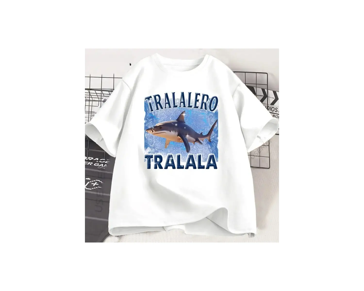 Beyaz İtalyan Beyin Tralalero Grafik Yaz Plaj leri Giy