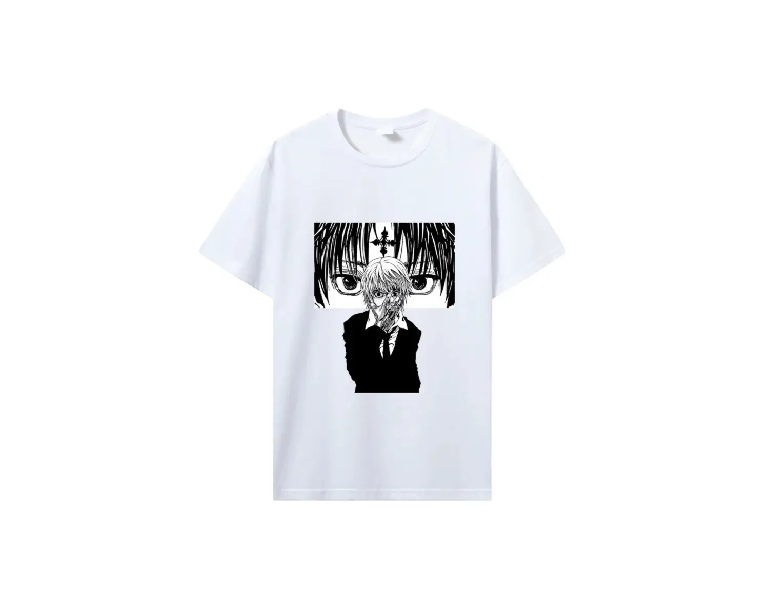 Beyaz Japon animesi Kurapika Harajuku Sokak Tarzı Unisex kad
