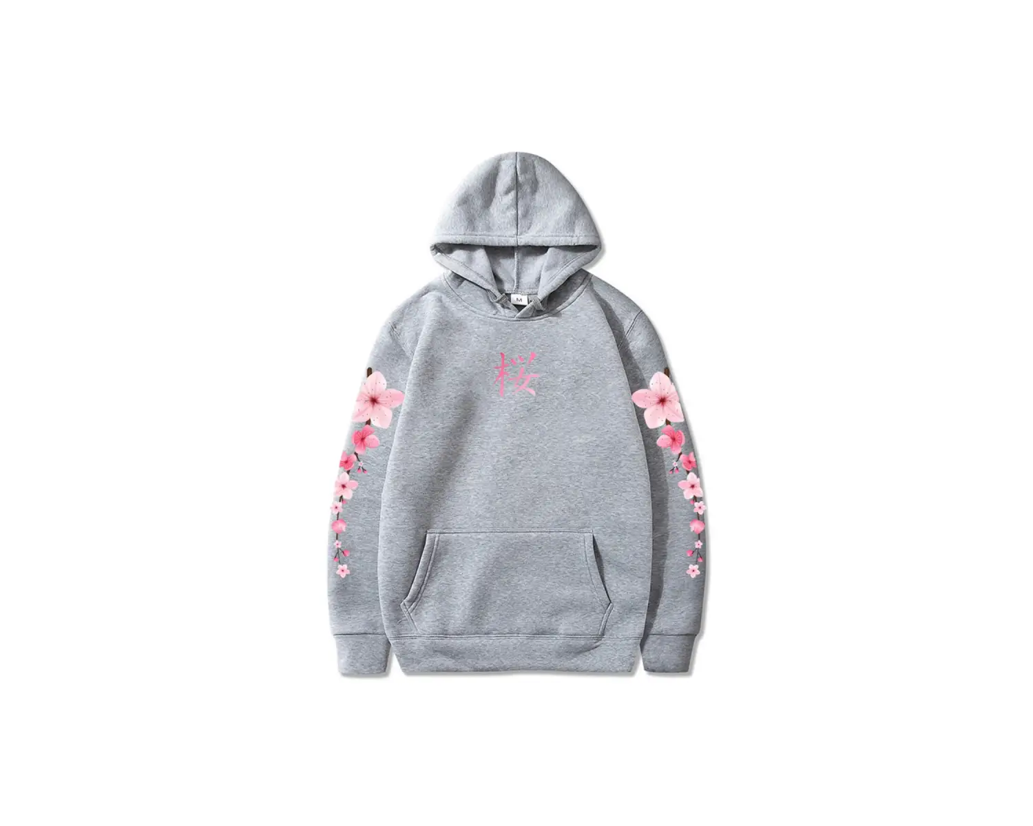 Beyaz Japon Çiçeği Sakura Grafik Hoodiesahat Rahat KarikatürK