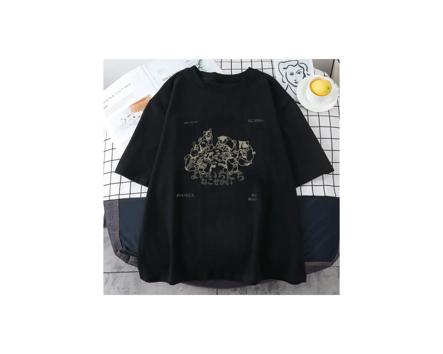 Beyaz Japon Kanji Kedi Streetweed