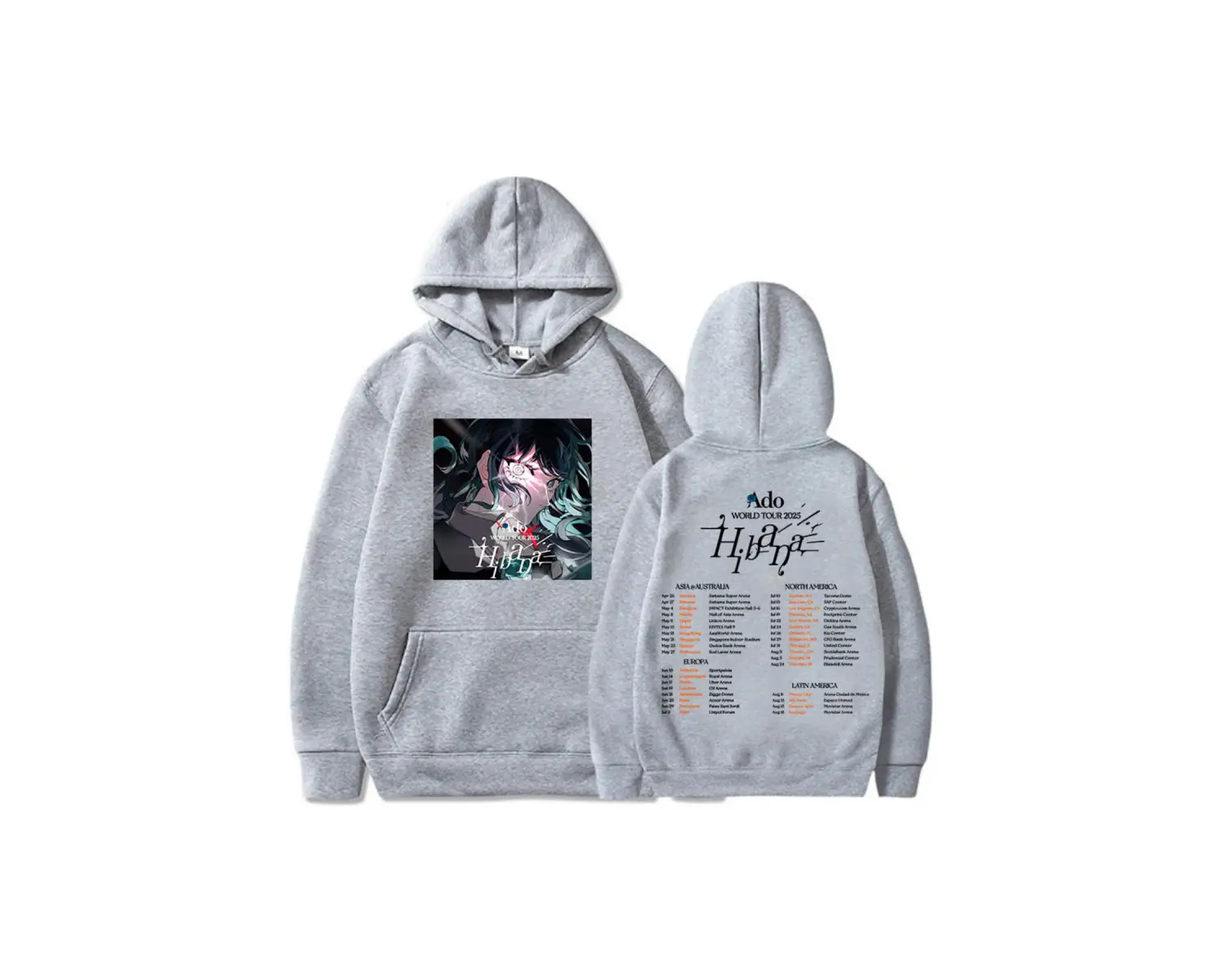 Beyaz Japon kıcı Ado Dünya Turu lar içinler Moletom Uzun Kol