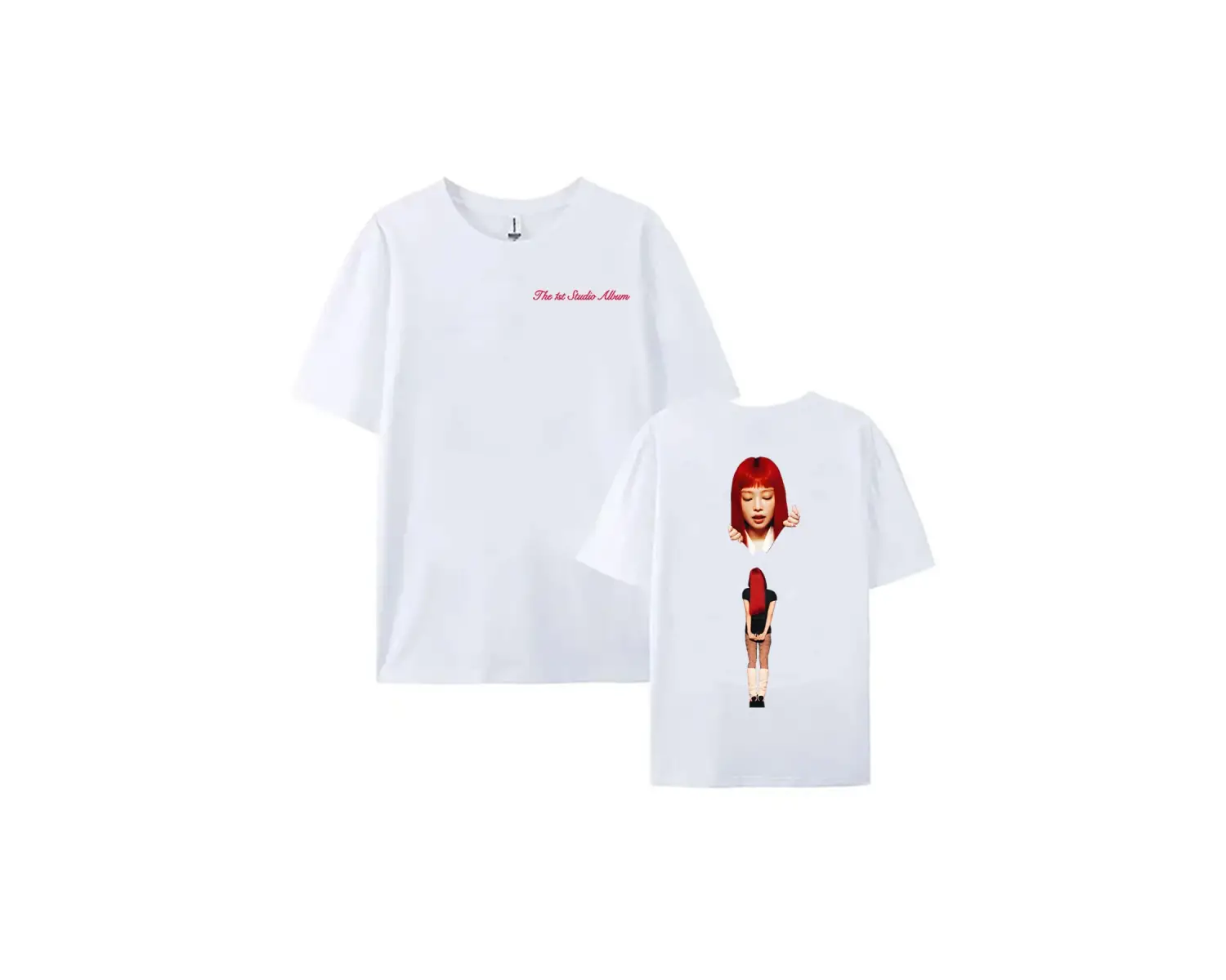 Beyaz Jennie Ruby 1st Studio Albümü Ürün Tshirt Kim Mantra Jennie li Gev