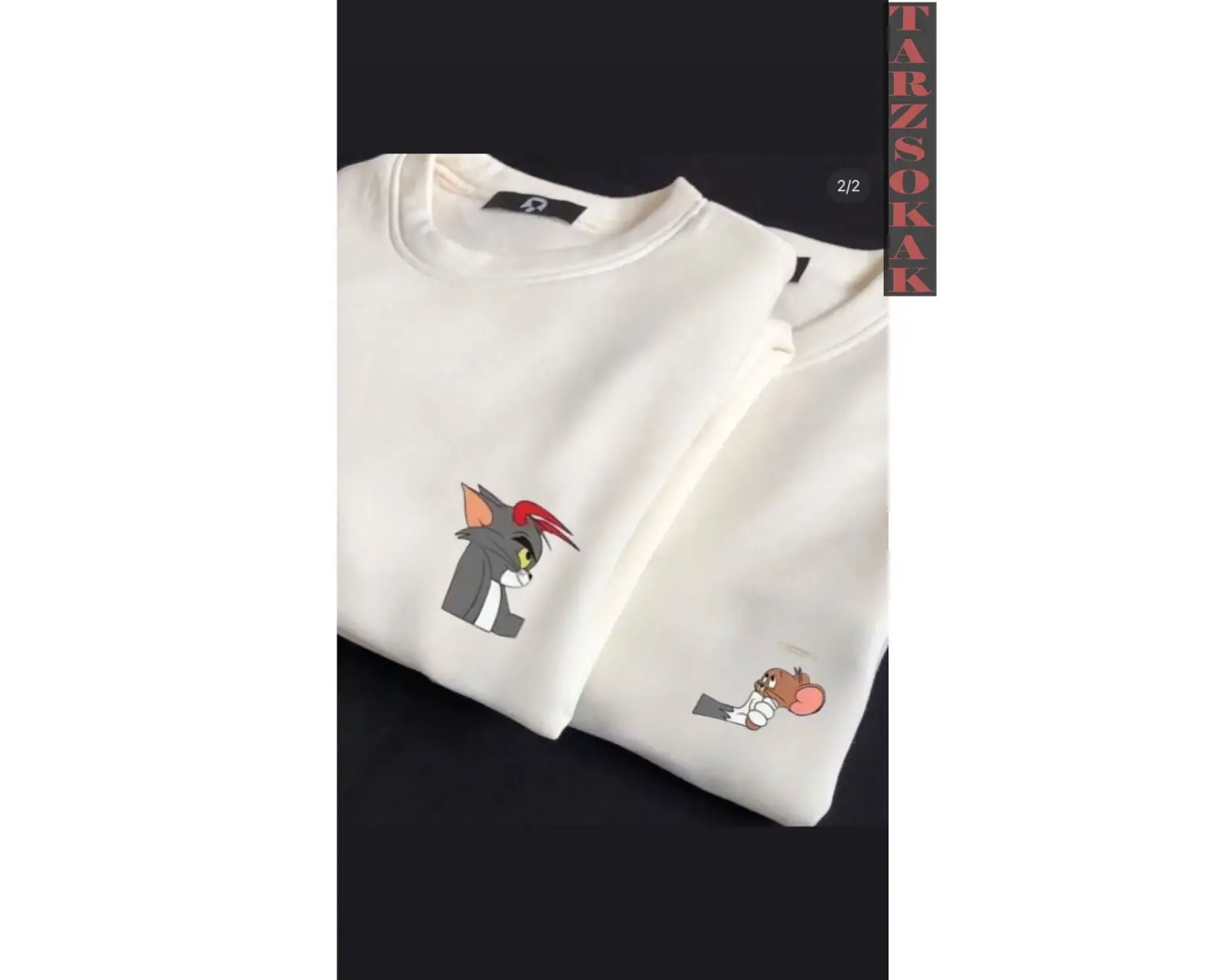 Beyaz Jerry Çift Sevgili Kombinleri Couple Clothing Yeni Sezon 2 Adet