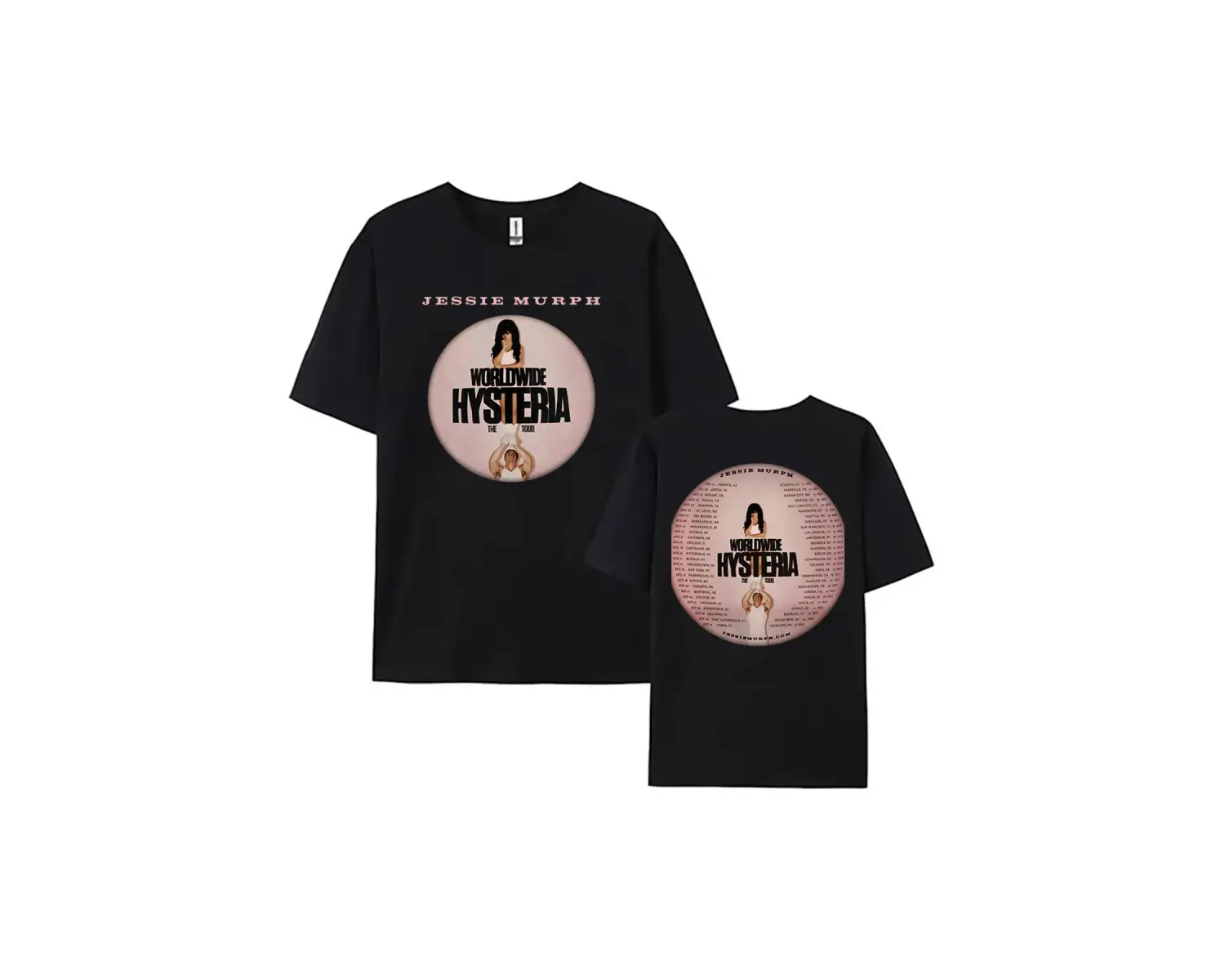 Beyaz JESSIE MURPH The Worldwide Hysteria Tour Cotton Summer Unisex Streetwear Hip Hop