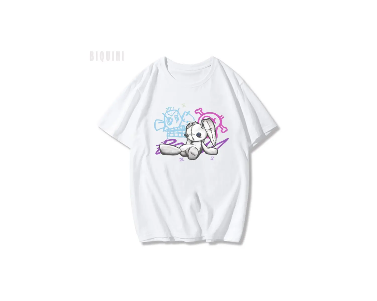 Beyaz Jinx Arcane Maymun Anime Cosplay Tees Unisex Grunge Estetik %