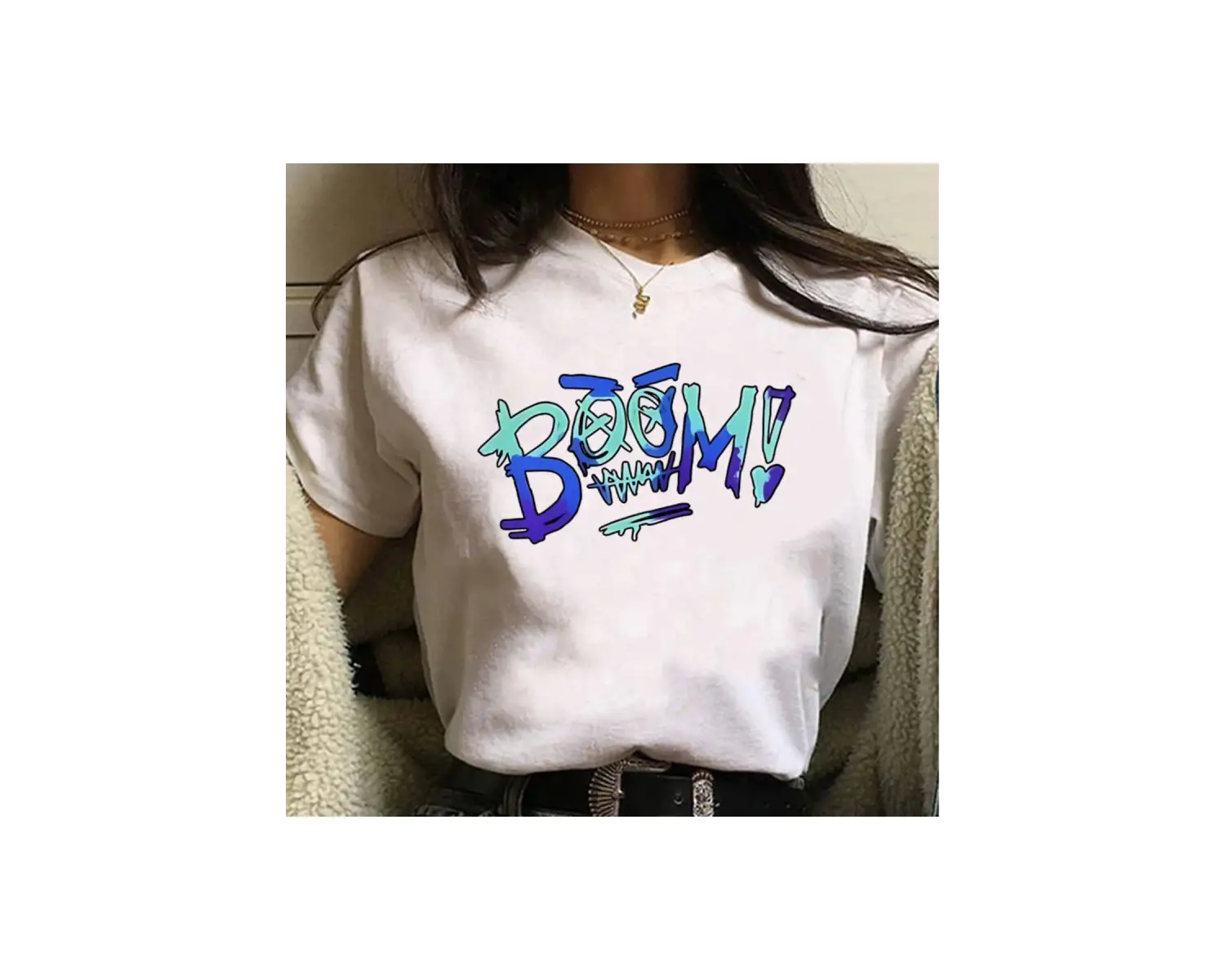 Beyaz Jinx Arcane Maymun Anime Cosplay Tees Unisex Grunge Estetik Ka