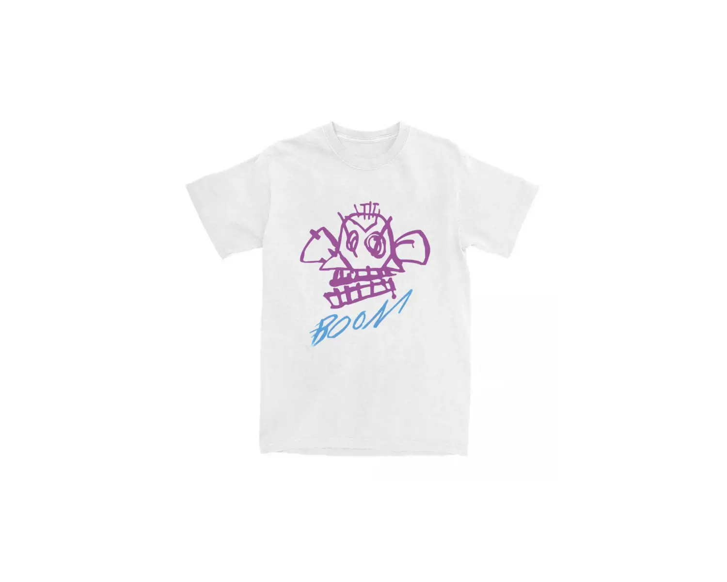 Beyaz Jinx Arcane Monkey Unisex Streetwear Grunge Aesthetic Short Sleeve Cotton T