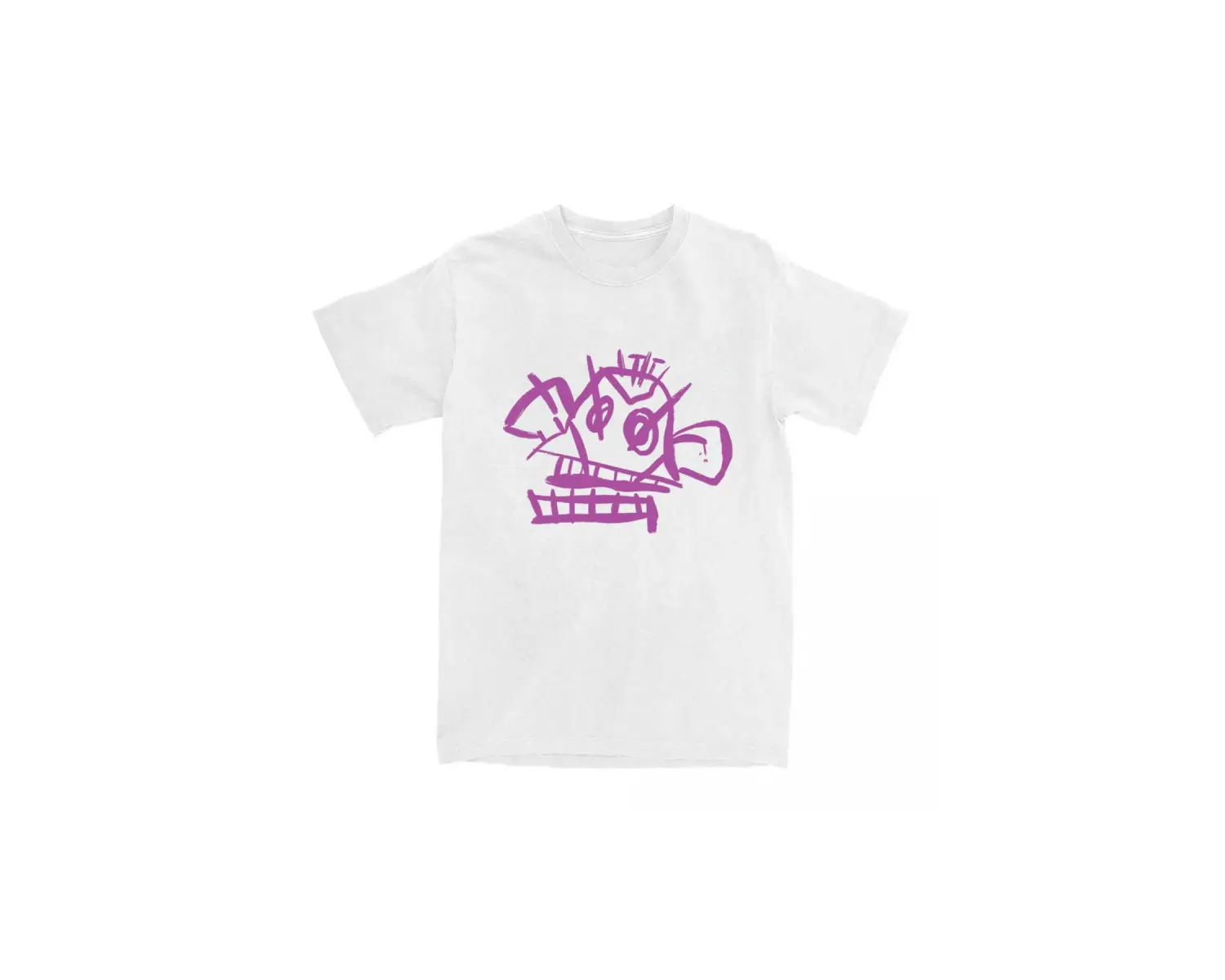 Beyaz Jinx Arcane Monkey Unisex Streetwear Grunge Aesthetic Short Sleeve Cotton T