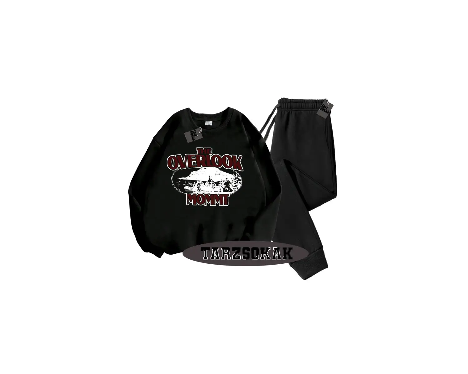 Beyaz Kapşonlu Overlook Detaylı ikili TAKIM