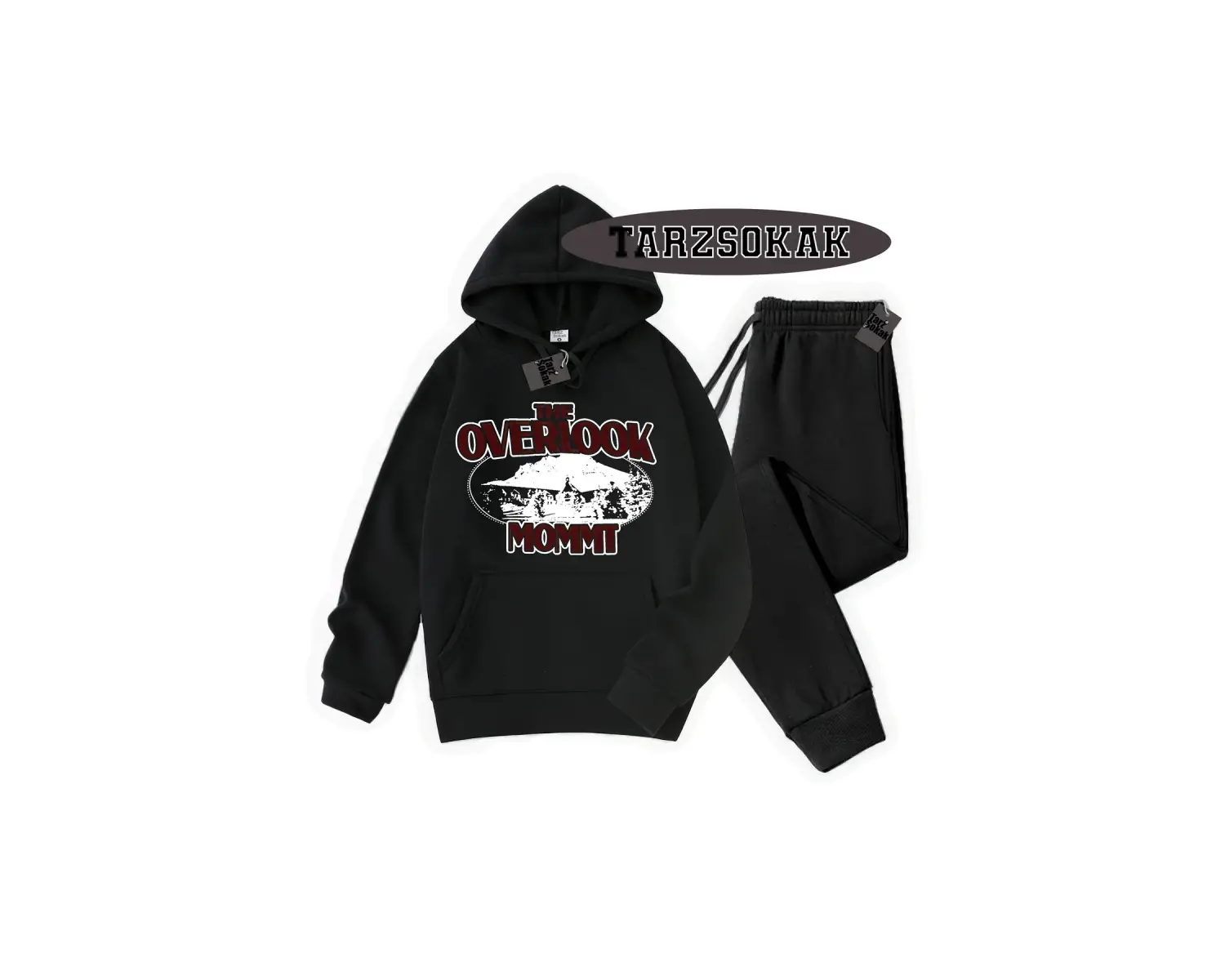 Beyaz Kapşonlu Overlook Detaylı ikili TAKIM