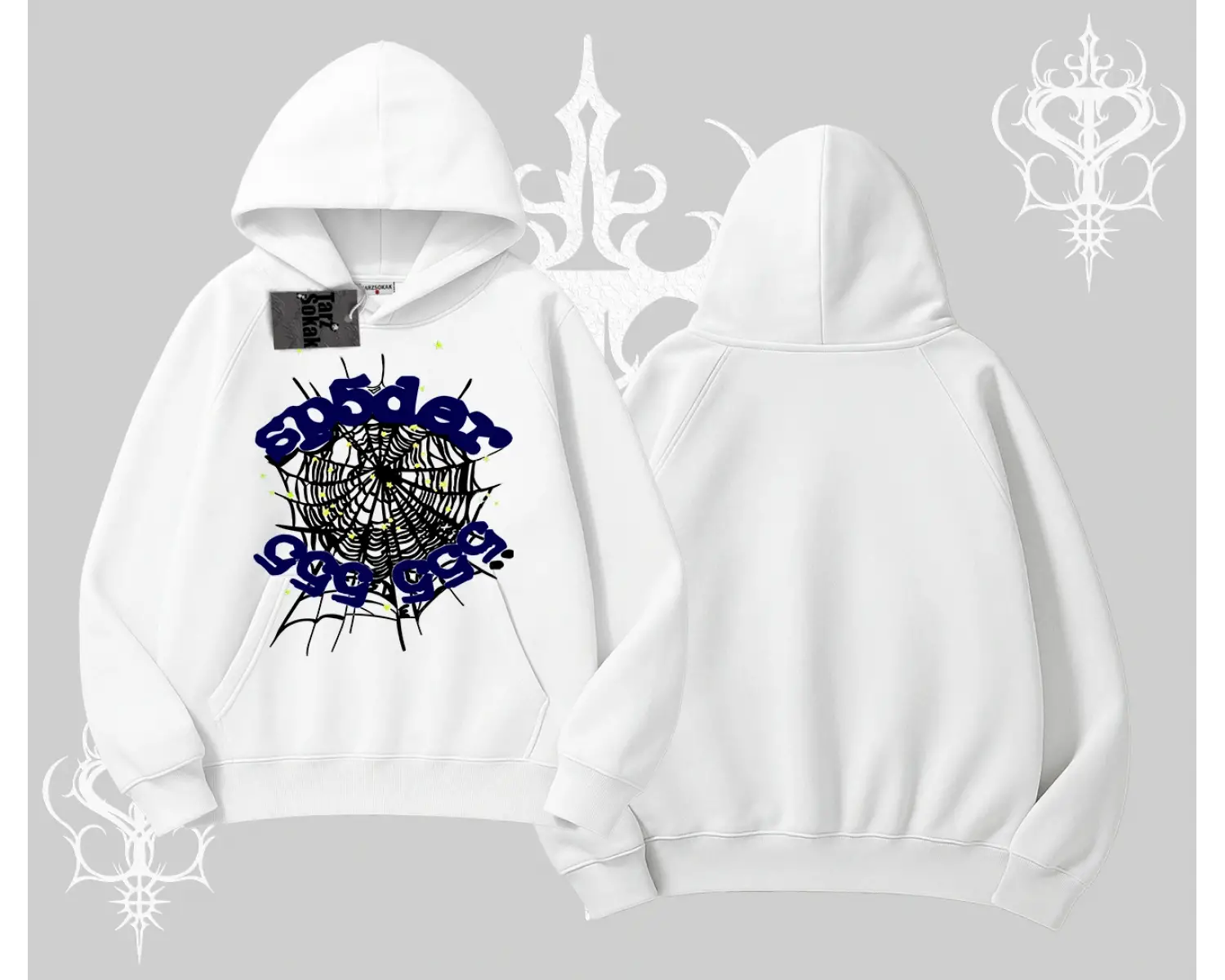 Beyaz Kapşonlu Sweatshirt Sp55der