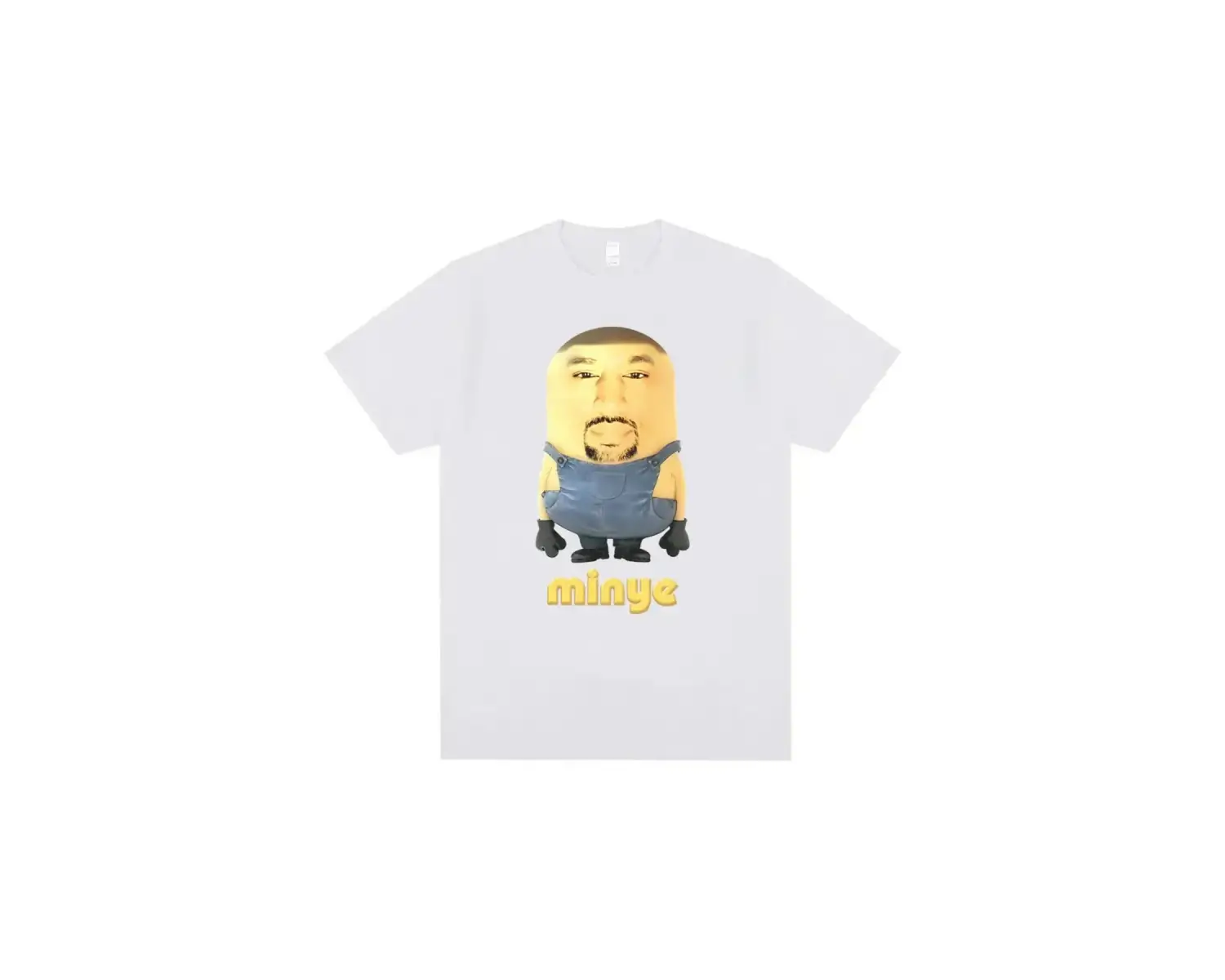 Beyaz Karikatür Anime Çalışma Kedi Baskı Çift Yuvarlak Boyun Yaz Gevşek ka