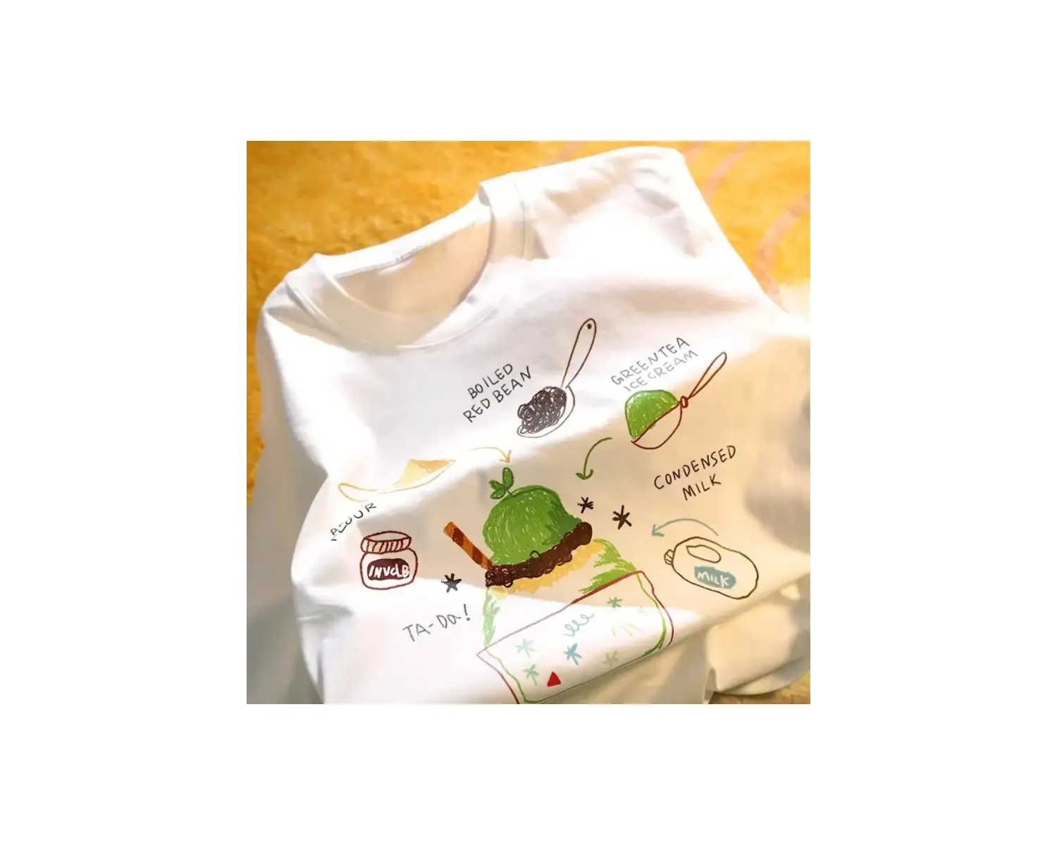 Beyaz Karikatür beyaz yaz yeni yuvarlak boyun üst Harajuku yaz T