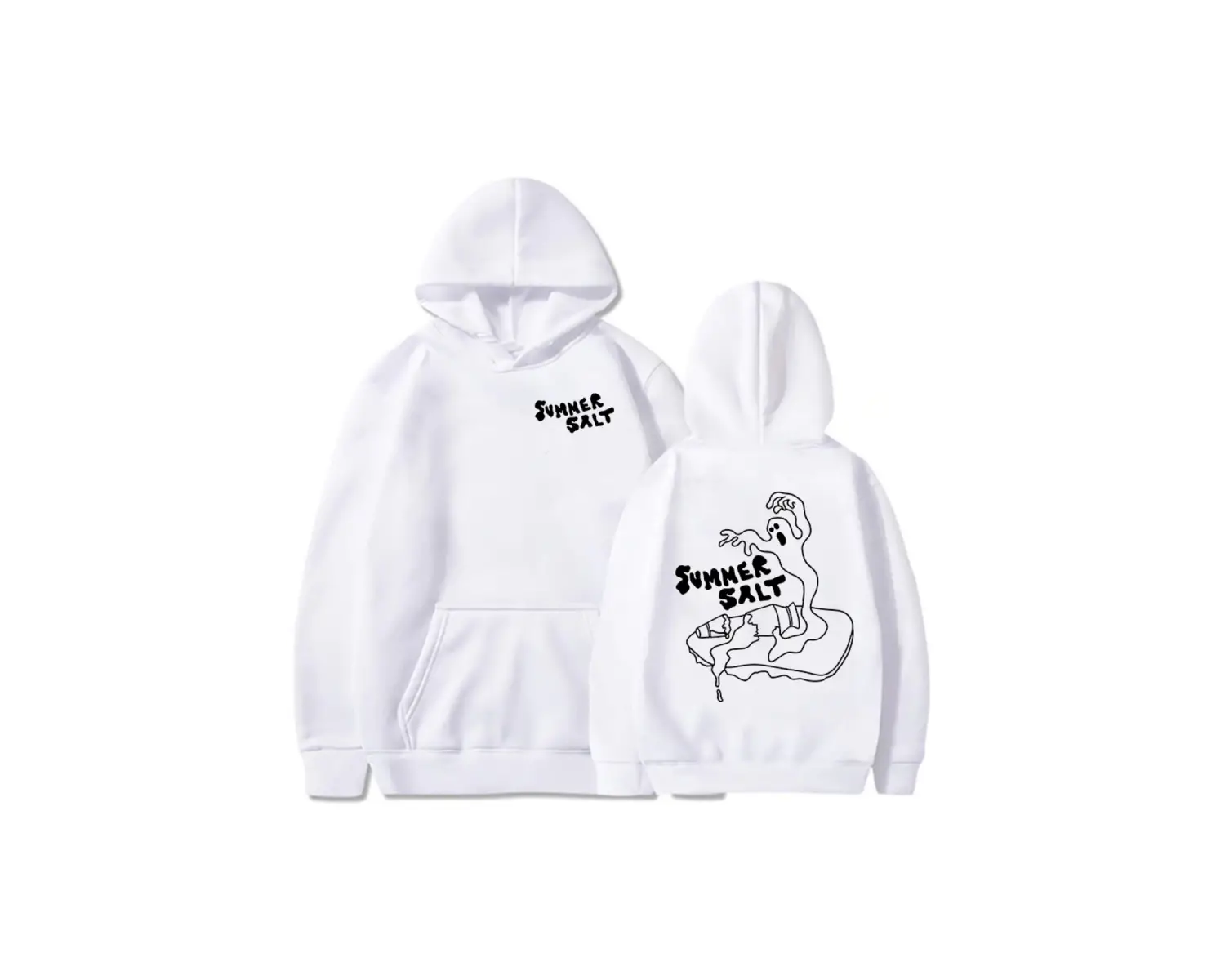 Beyaz Karikatür Grafik Yaz Tuz Grubu Hip Hop Moletom Feminino