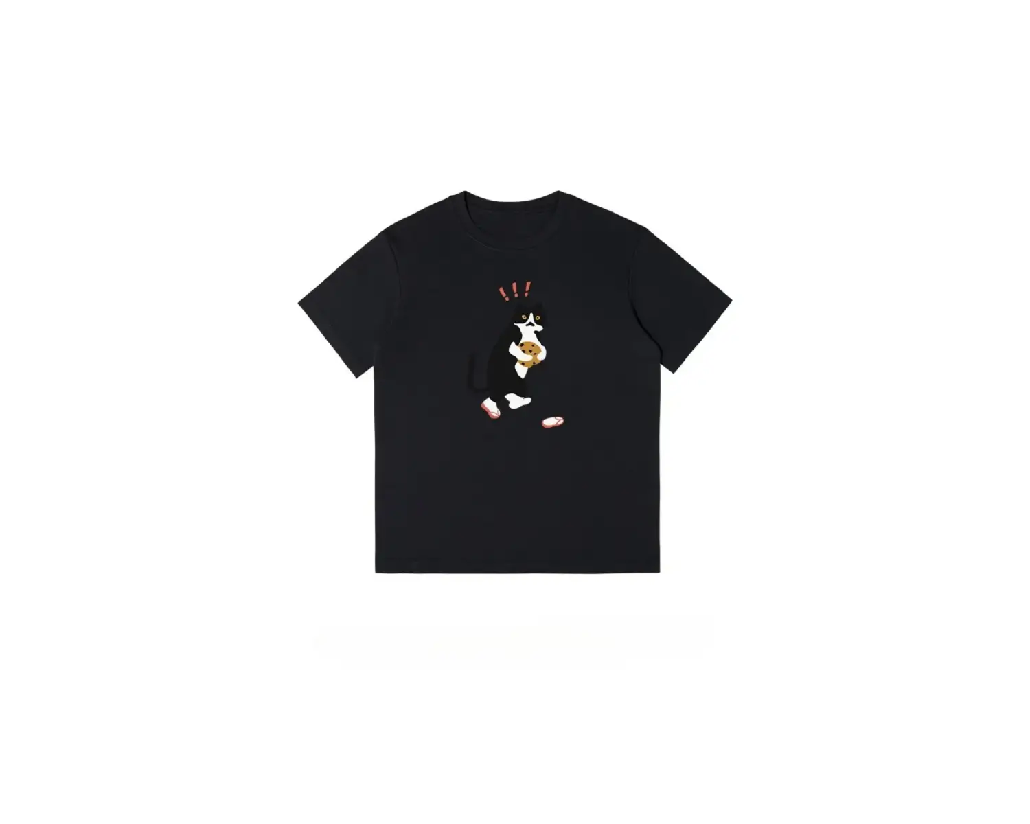 Beyaz karikatür kedi baskı gevşek yaz japon tarzı desen üst grafik T S