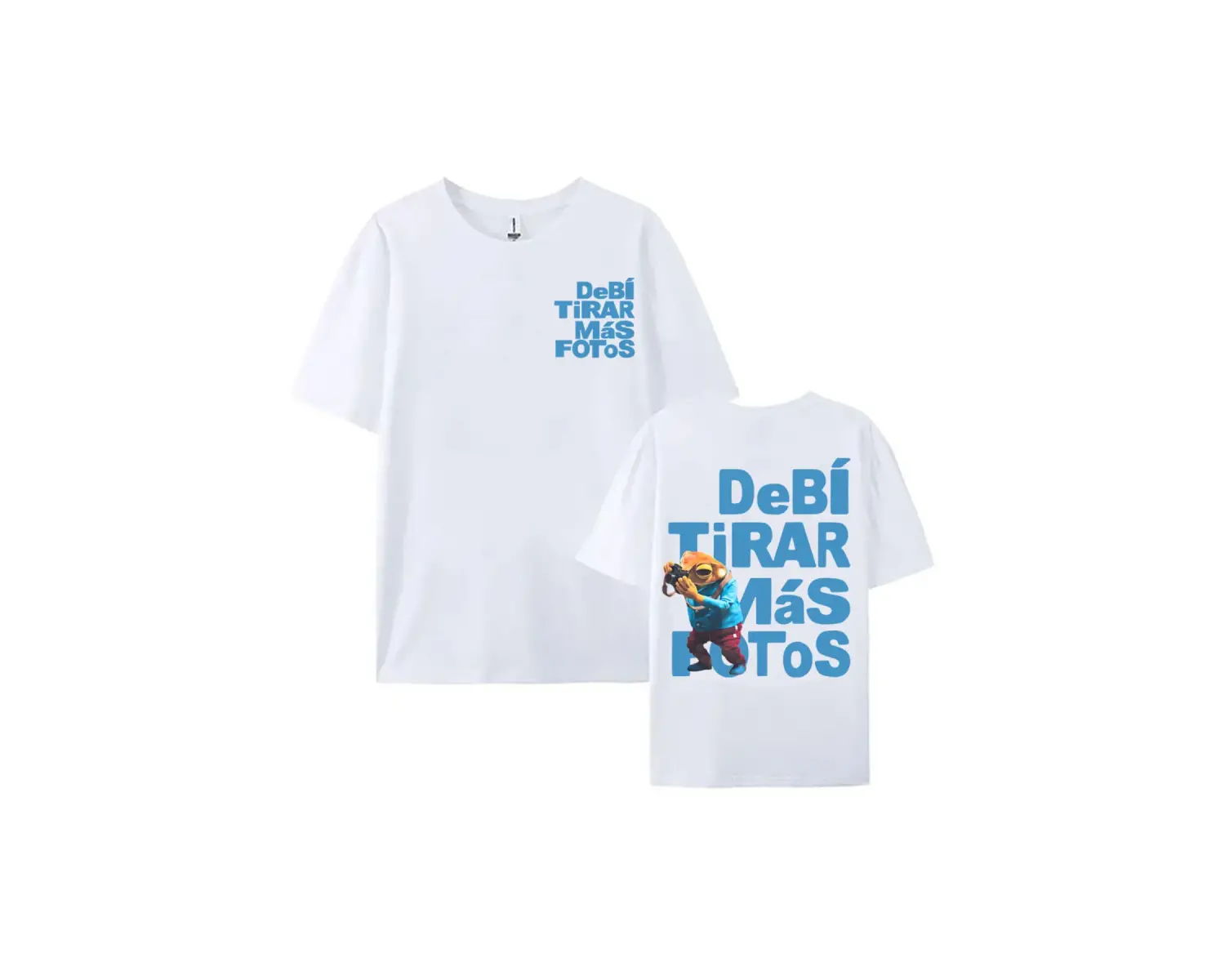 Beyaz Karikatür Kurbağa DTMF baskılı Kötü Tavşan Debí Tirar Más Fotoğraf Albümü l