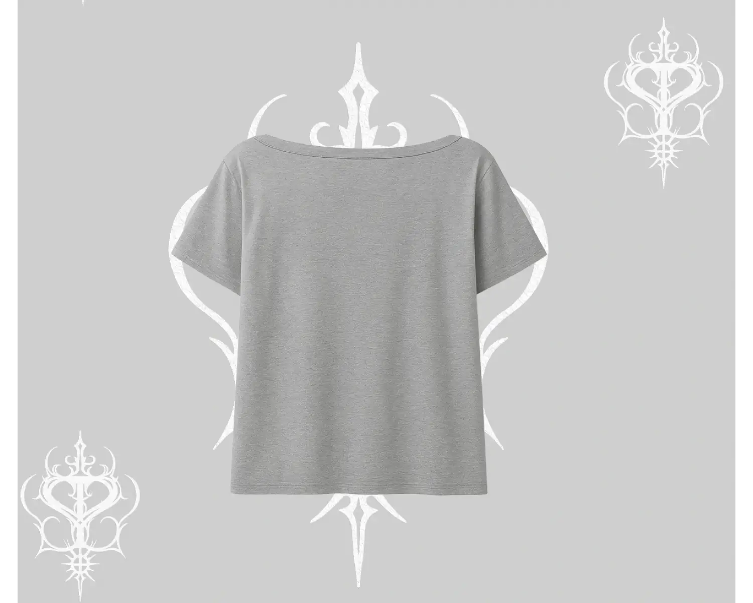 Beyaz Kayık yaka Tişört Autumn Spider