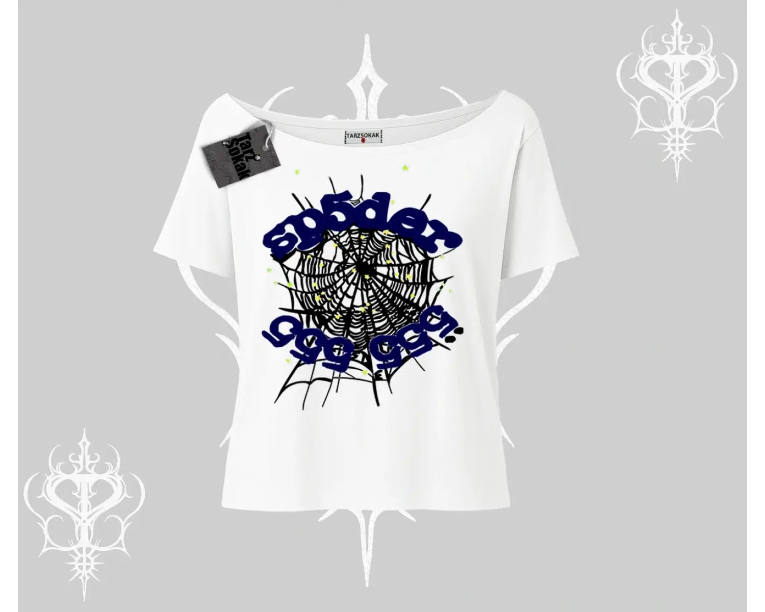 Beyaz Kayık yaka Tişört Sp55der