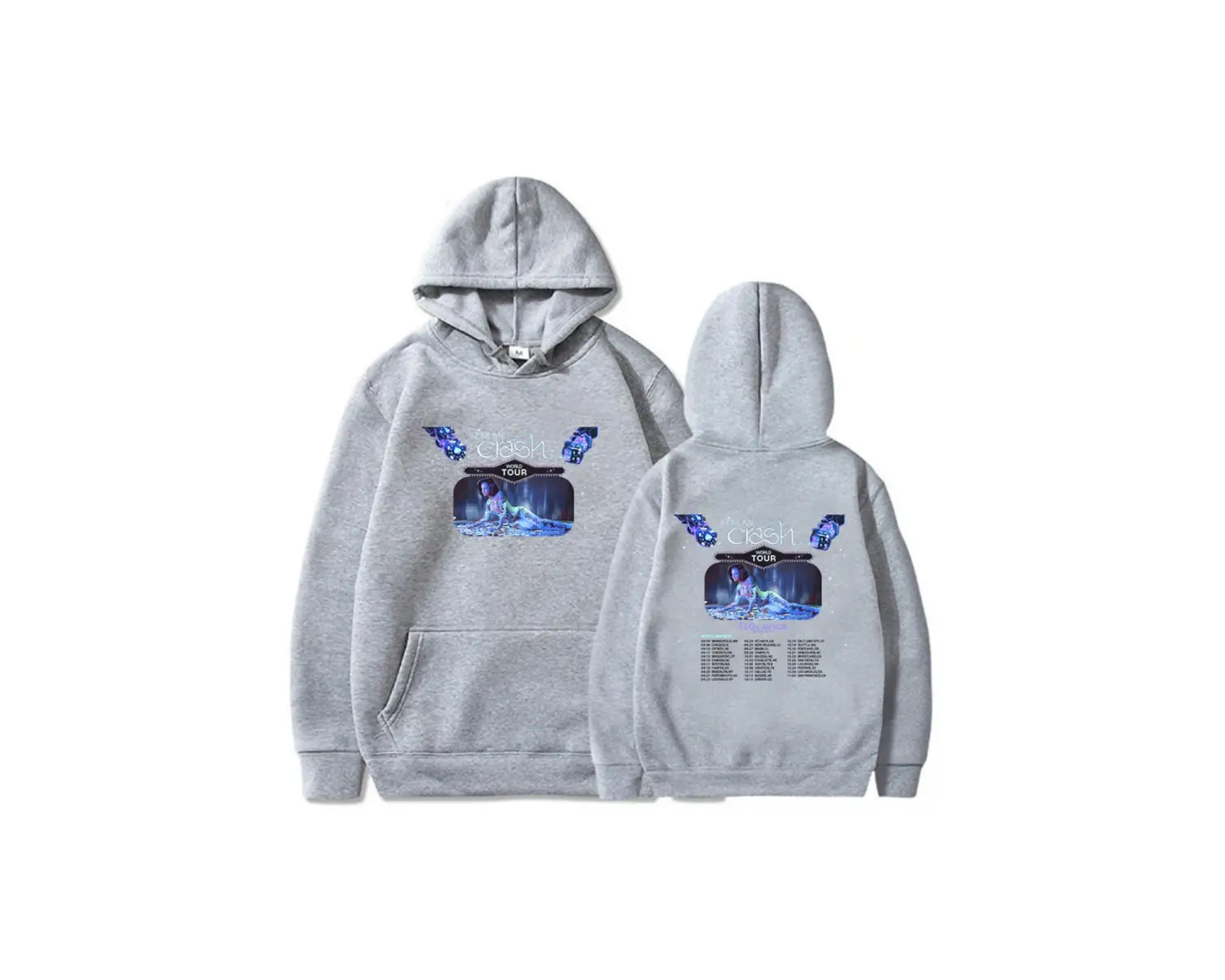 Beyaz Kehlani Crash World Tour for Roupas Femininas Winter Warm Hooded Pullo