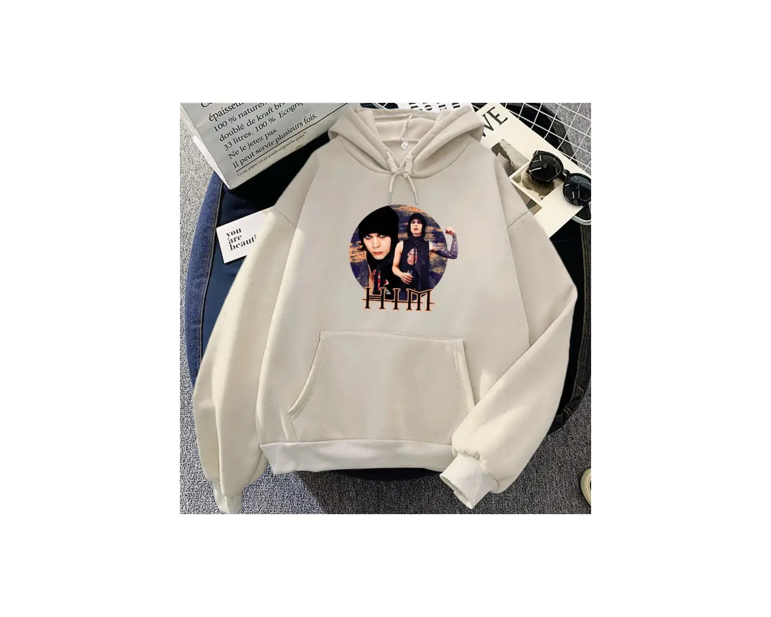 Beyaz kıyafetleri onu Ville Valo ağır zihinsel moda Harajuku tarzı u